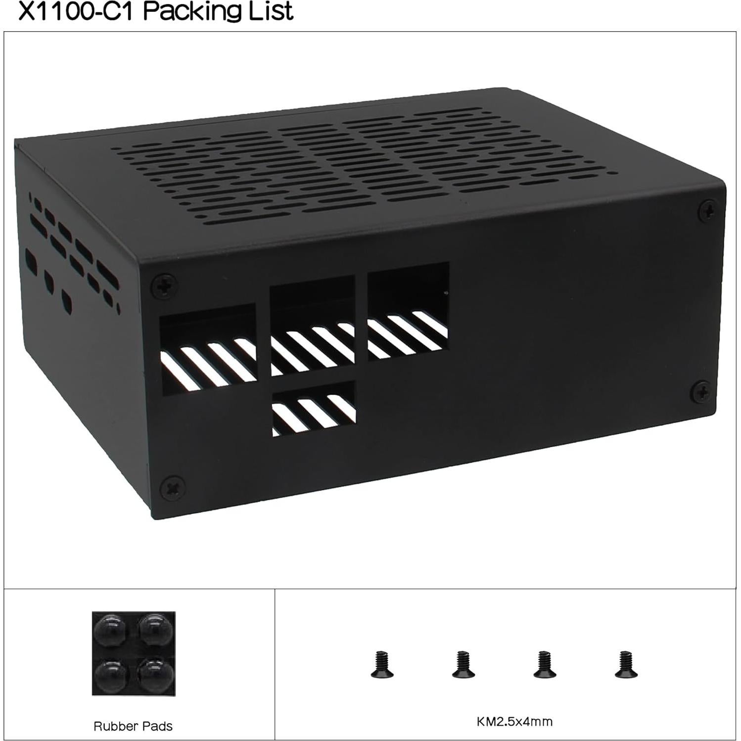 Geekworm X1100 Caja Metal para HDD/SSD 2.5" Raspberry Pi 5