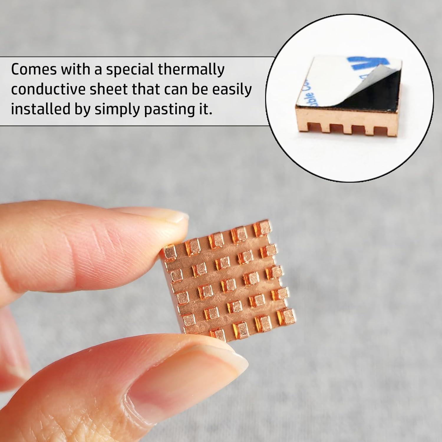 Disipador de Calor de Cobre para Raspberry Pi 4B - 4 Piezas