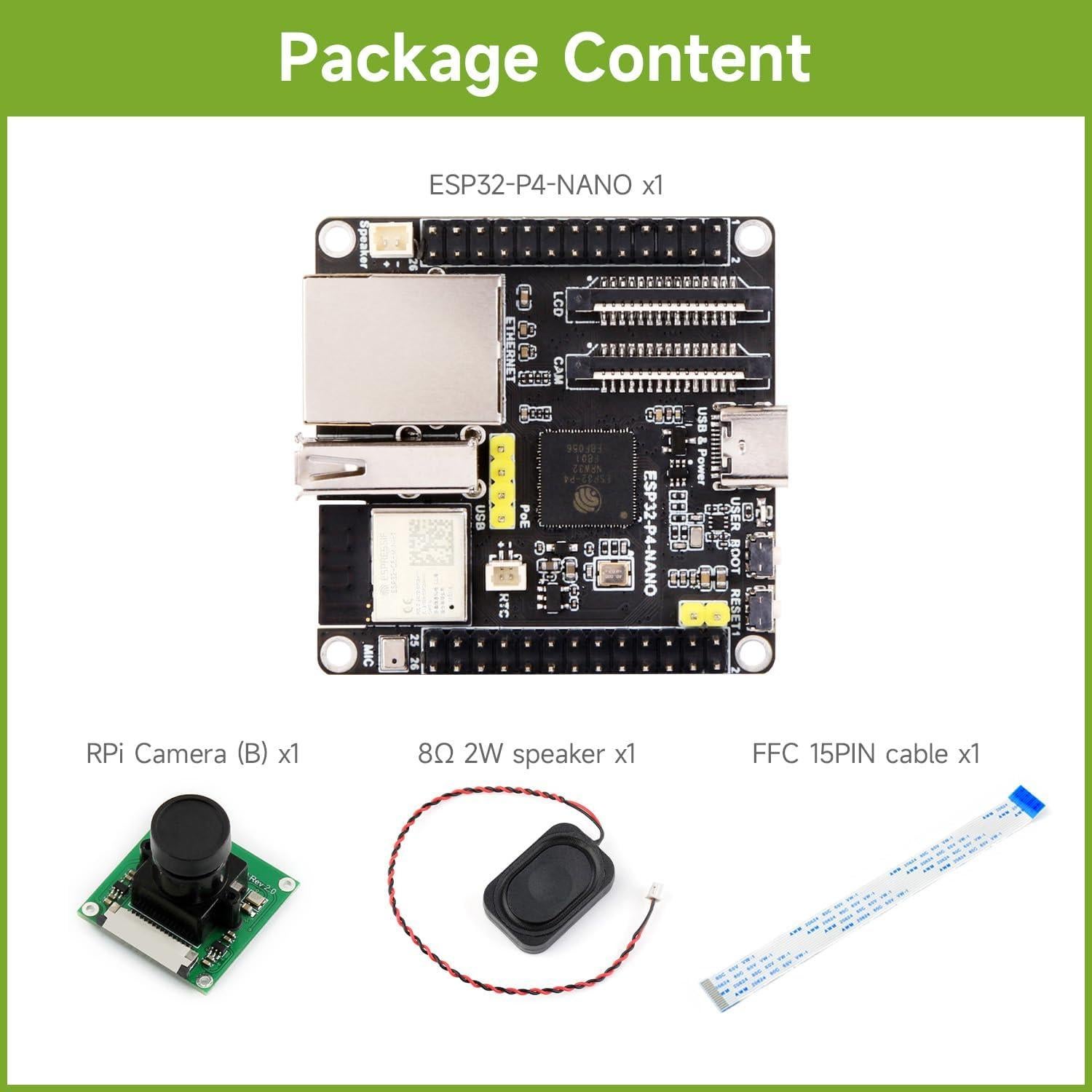 Placa de Desarrollo Waveshare ESP32-P4-NANO con Cámara RPi