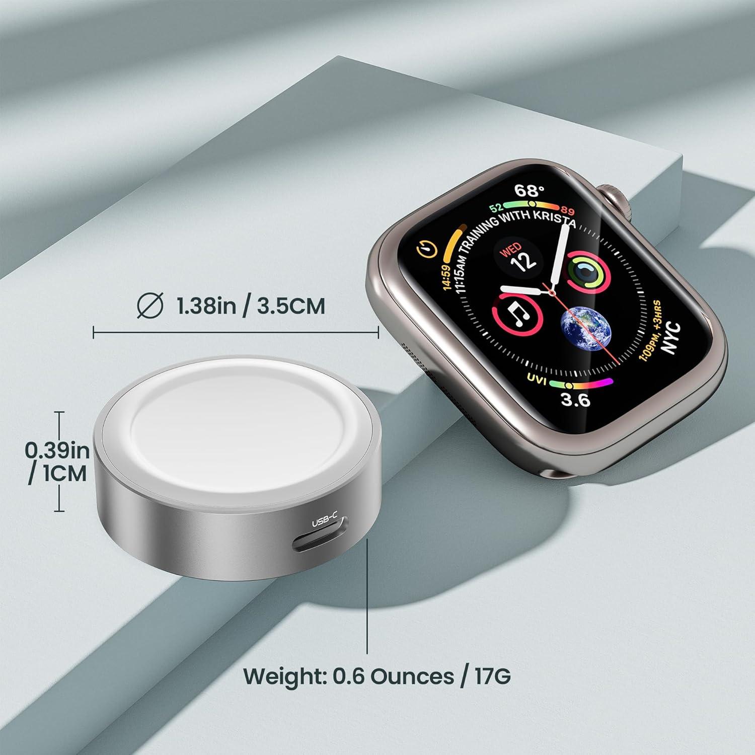 Cargador Magnético Ruxely para Apple Watch USB-C 3.5cm