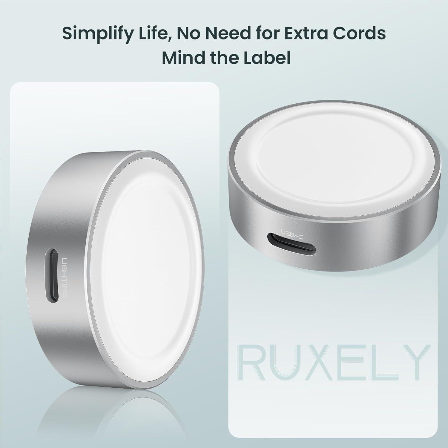 Cargador Magnético Ruxely para Apple Watch USB-C 3.5cm