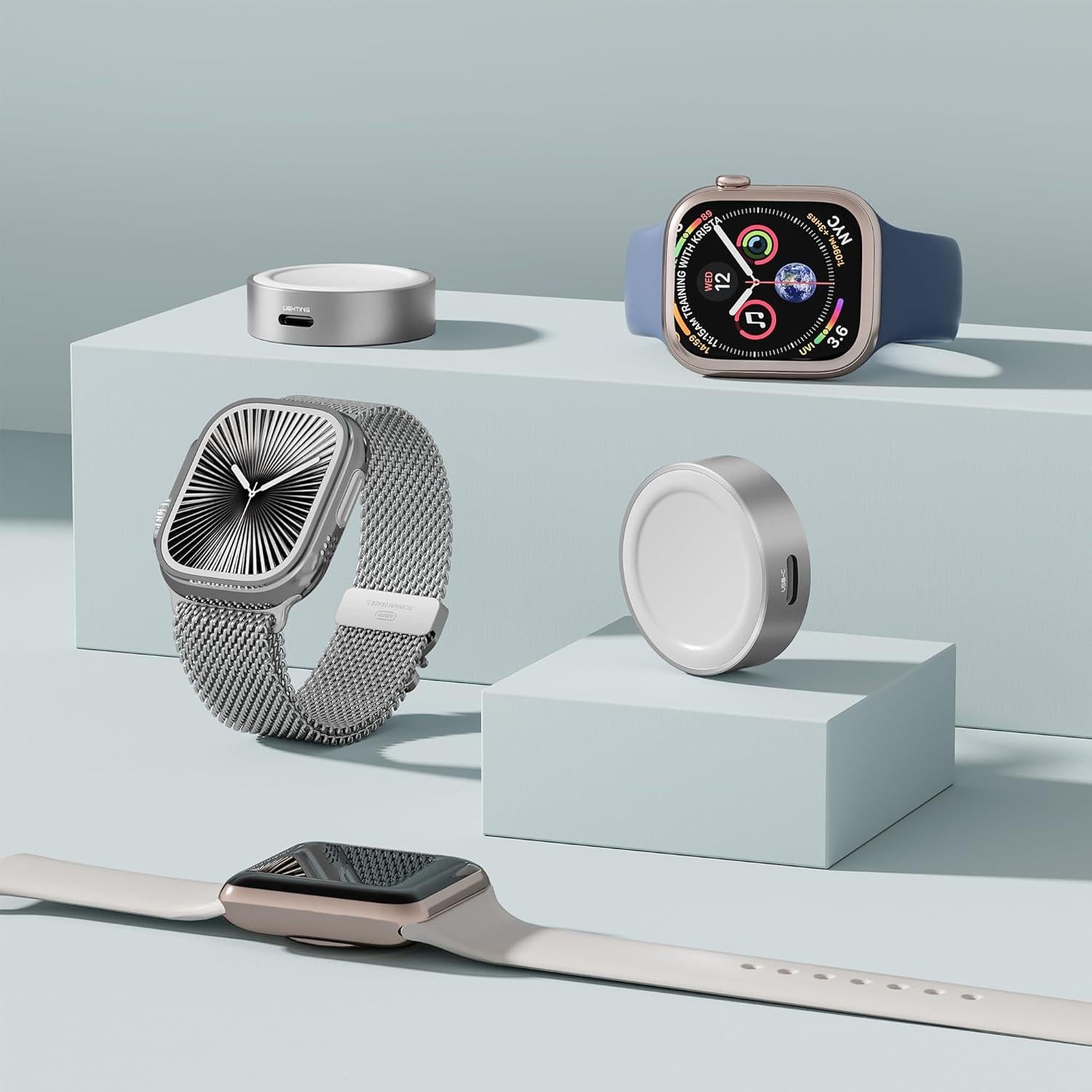 Cargador Magnético Ruxely para Apple Watch USB-C 3.5cm