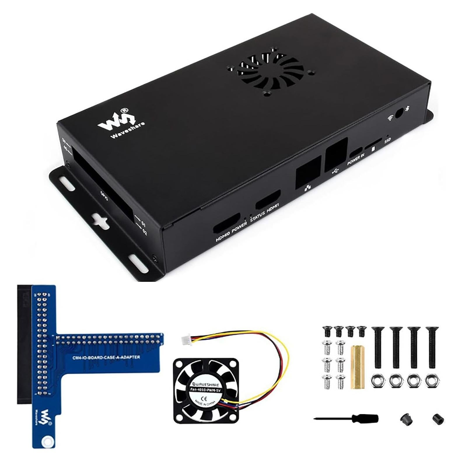 Caja Metálica Raspberry Pi 5 con Ventilador y Adaptador GPIO