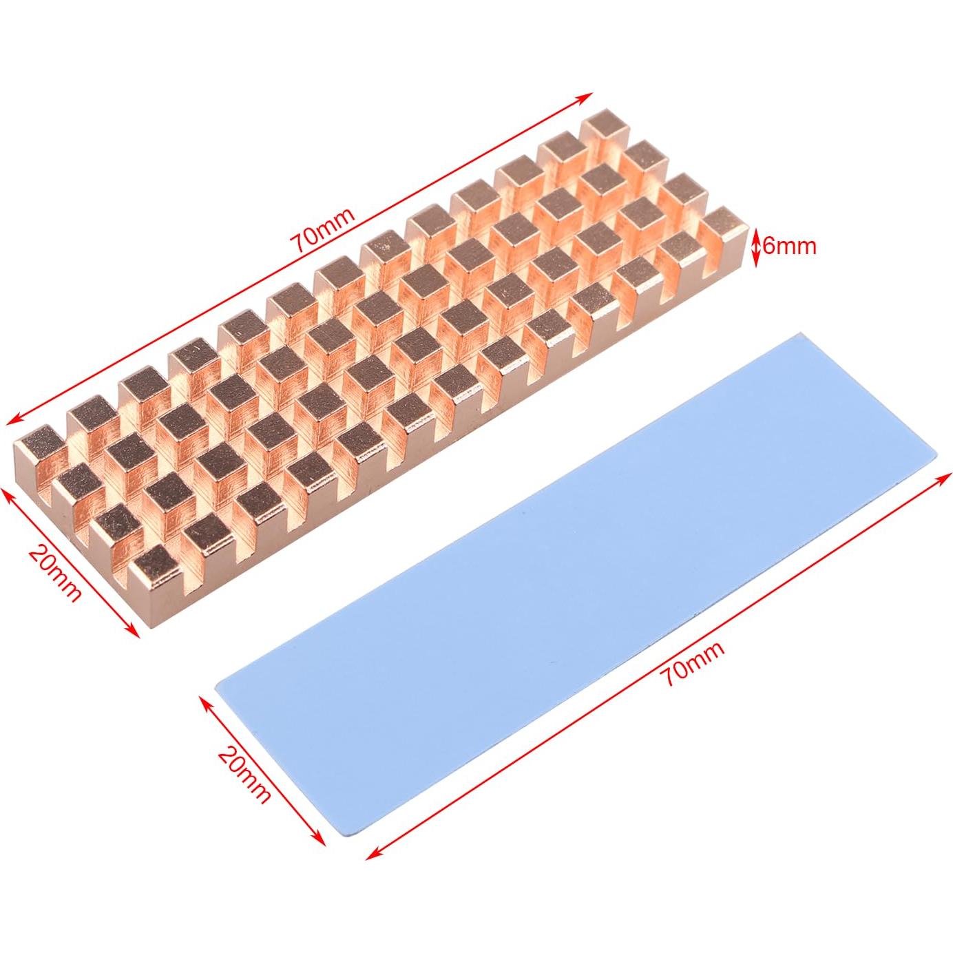 Disipadores de Calor de Cobre ZDE para Raspberry Pi y M.2 SSD