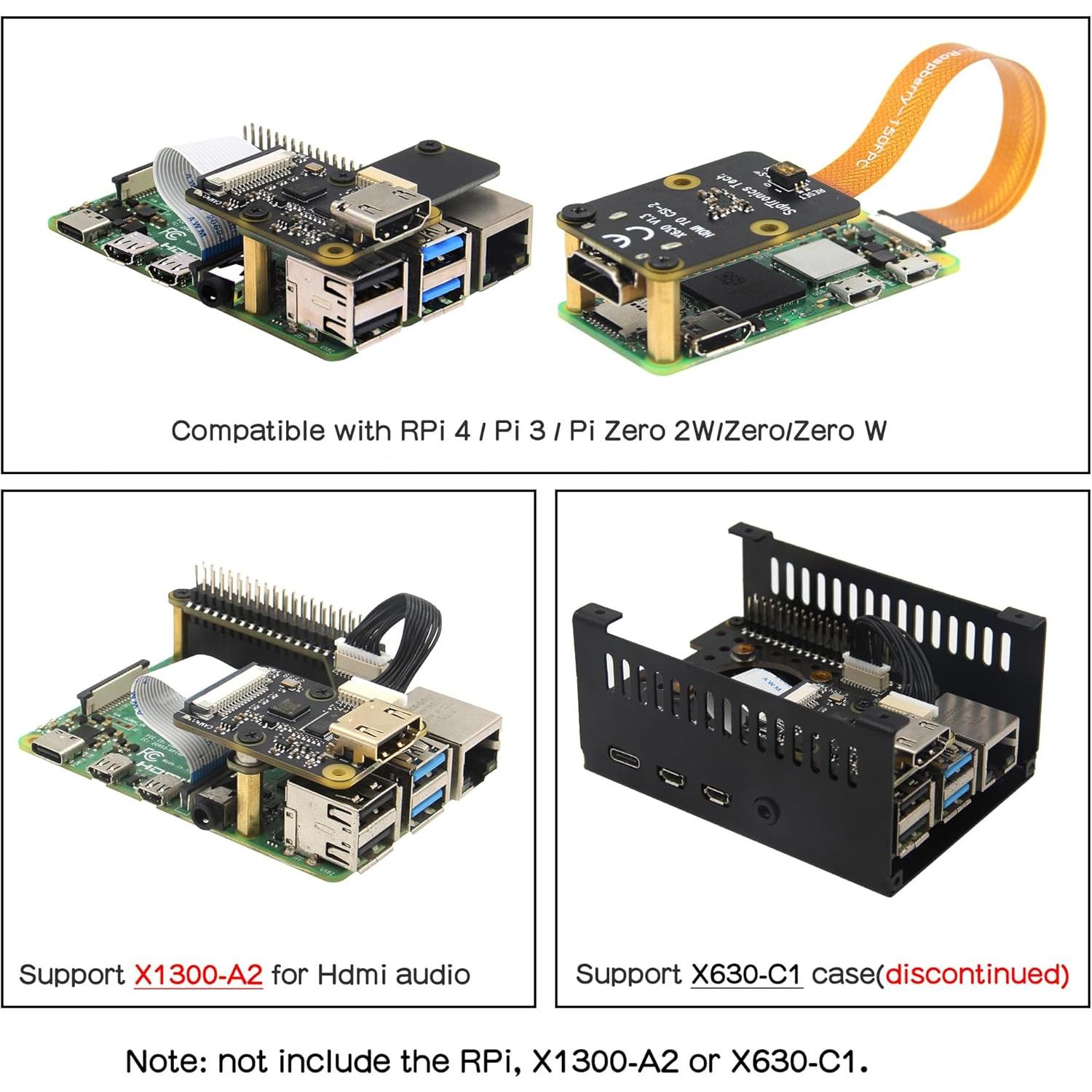 Módulo HDMI a CSI-2 Geekworm X630 V1.5 para Raspberry Pi 4