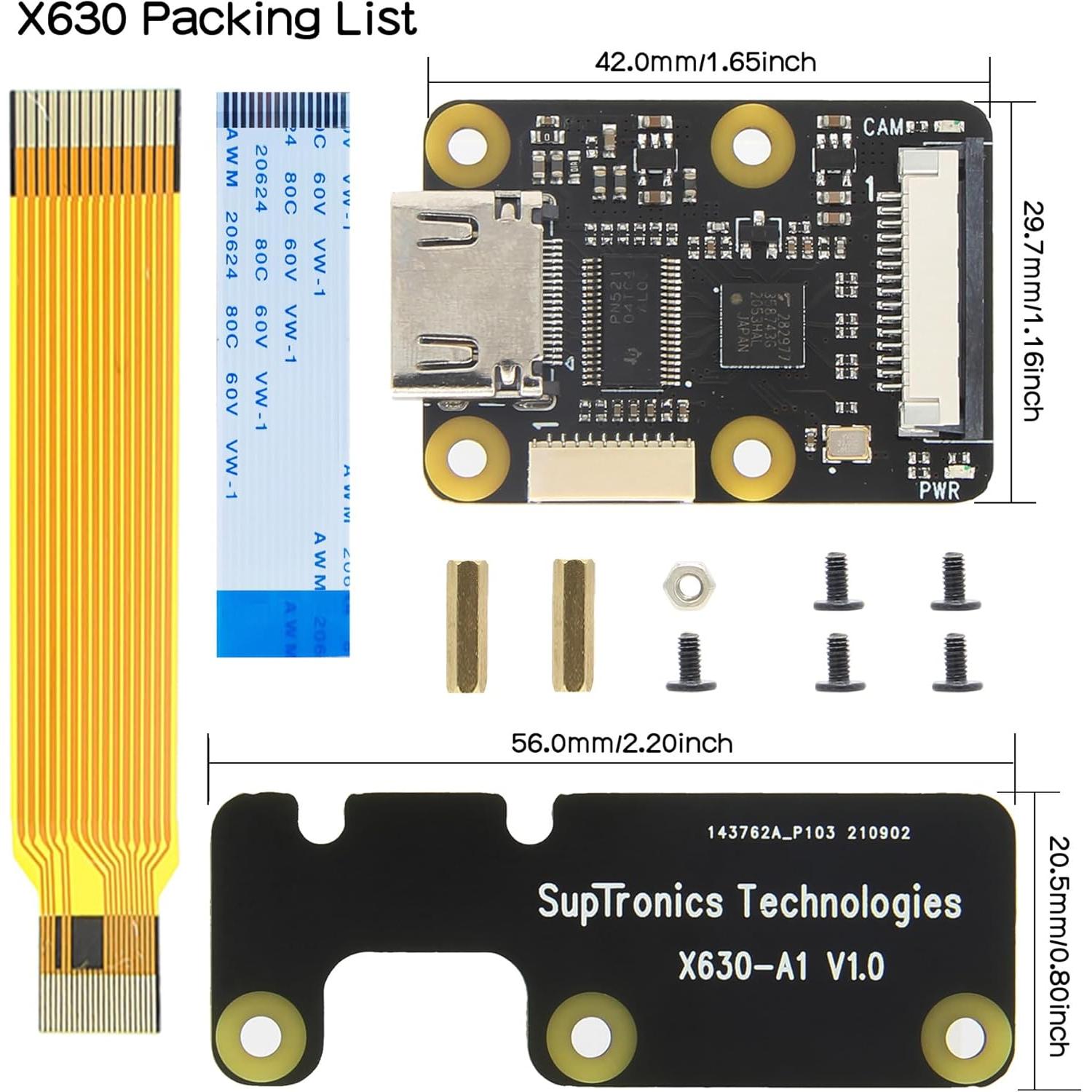 Módulo HDMI a CSI-2 Geekworm X630 V1.5 para Raspberry Pi 4