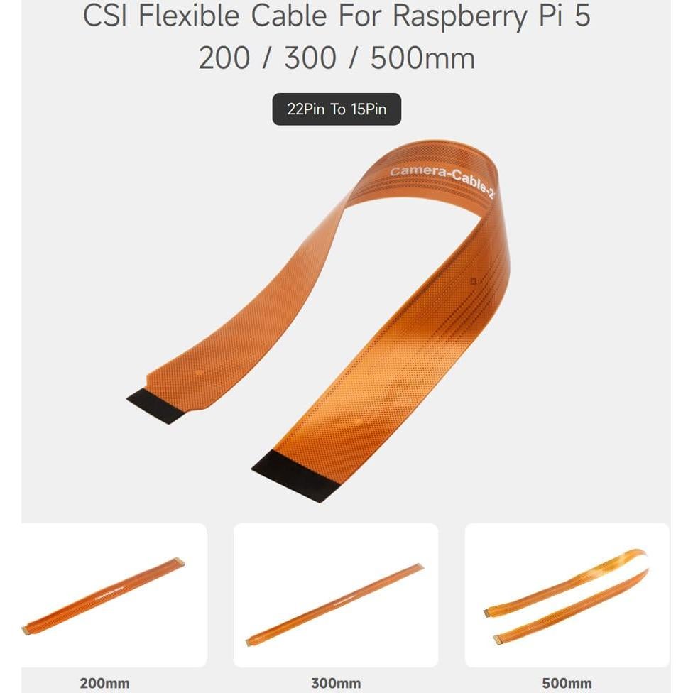 Cable flexible CSI FPC Waveshare 500mm para Raspberry Pi 5