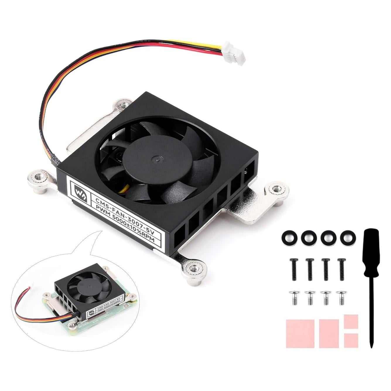 Ventilador de Refrigeración 3007 UeeKKoo para Raspberry Pi CM5