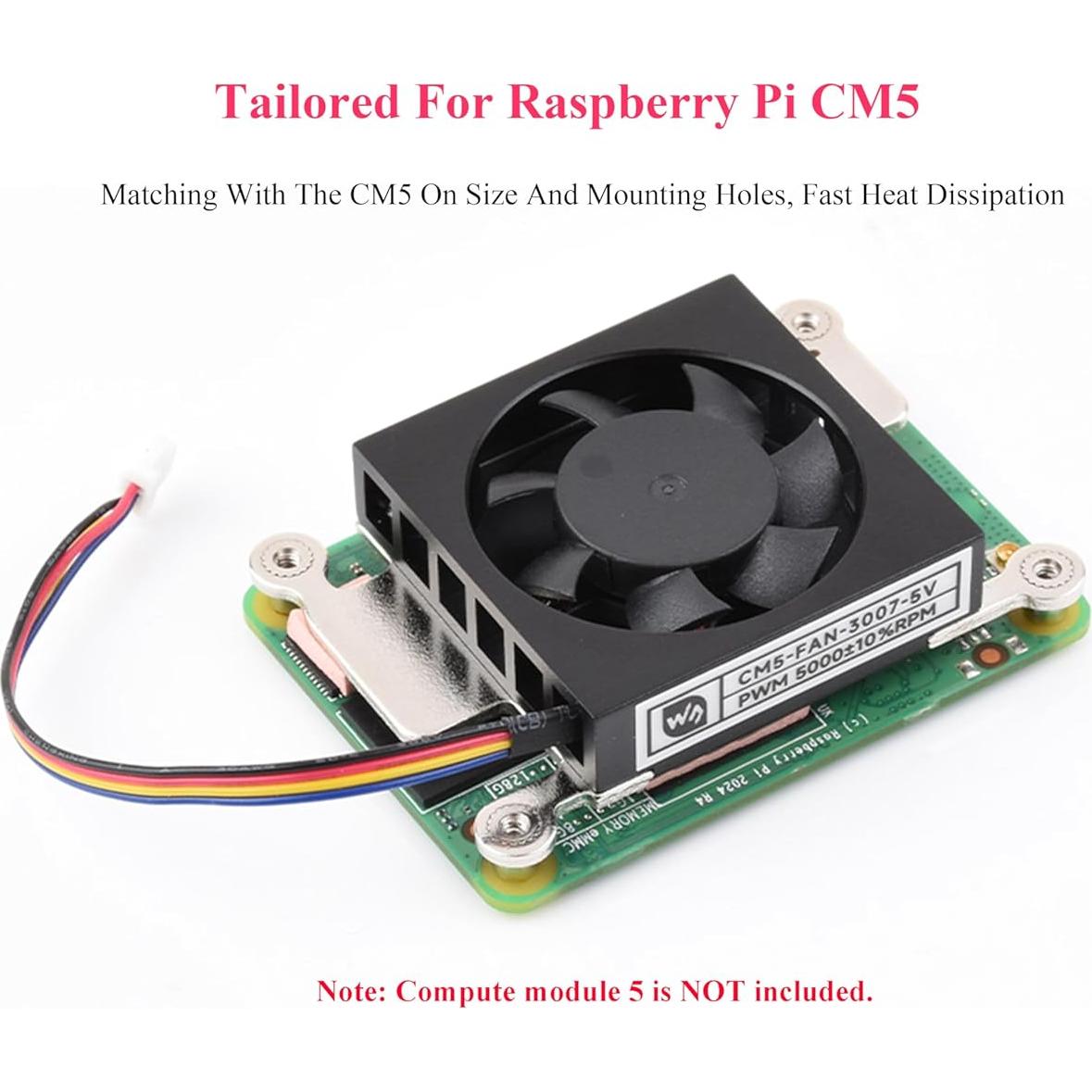 Ventilador de Refrigeración 3007 UeeKKoo para Raspberry Pi CM5