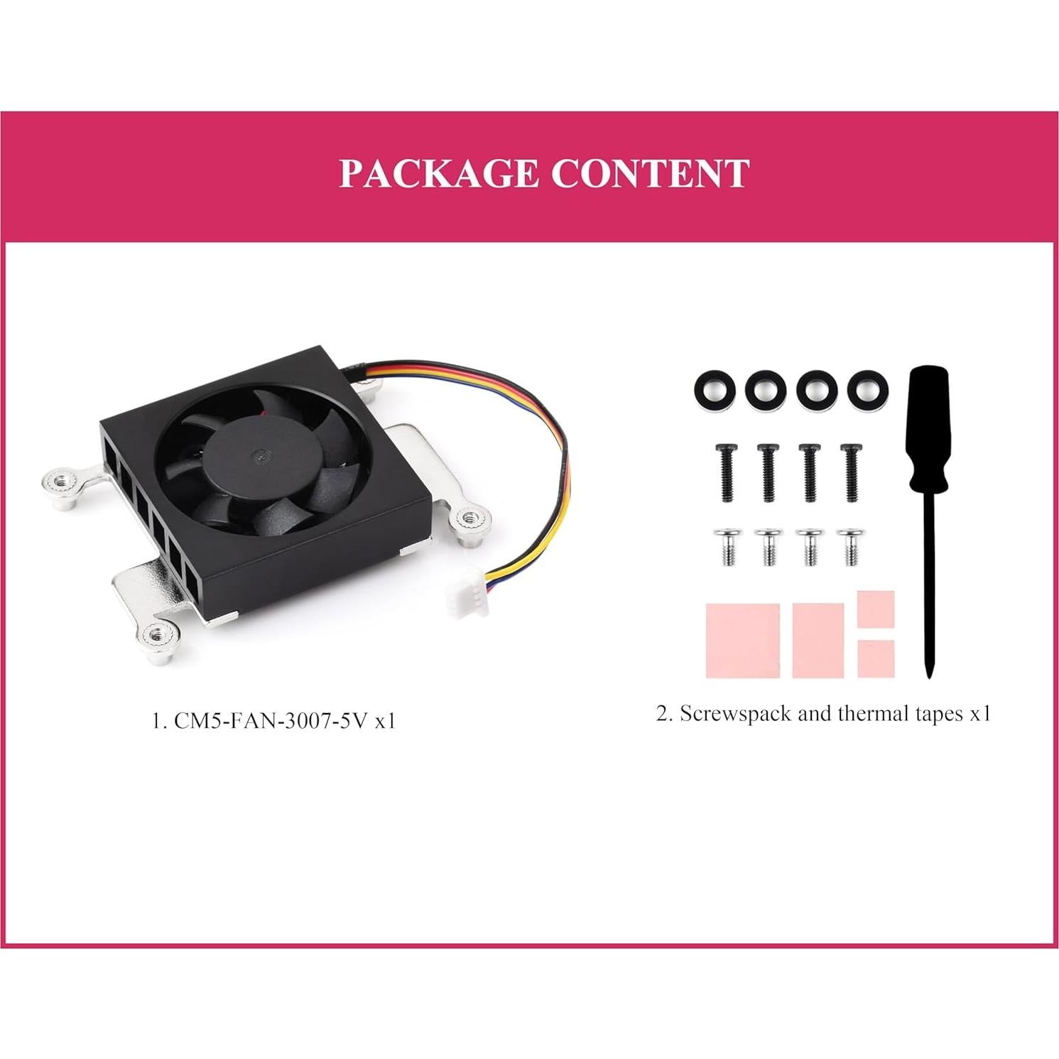 Ventilador de Refrigeración 3007 UeeKKoo para Raspberry Pi CM5