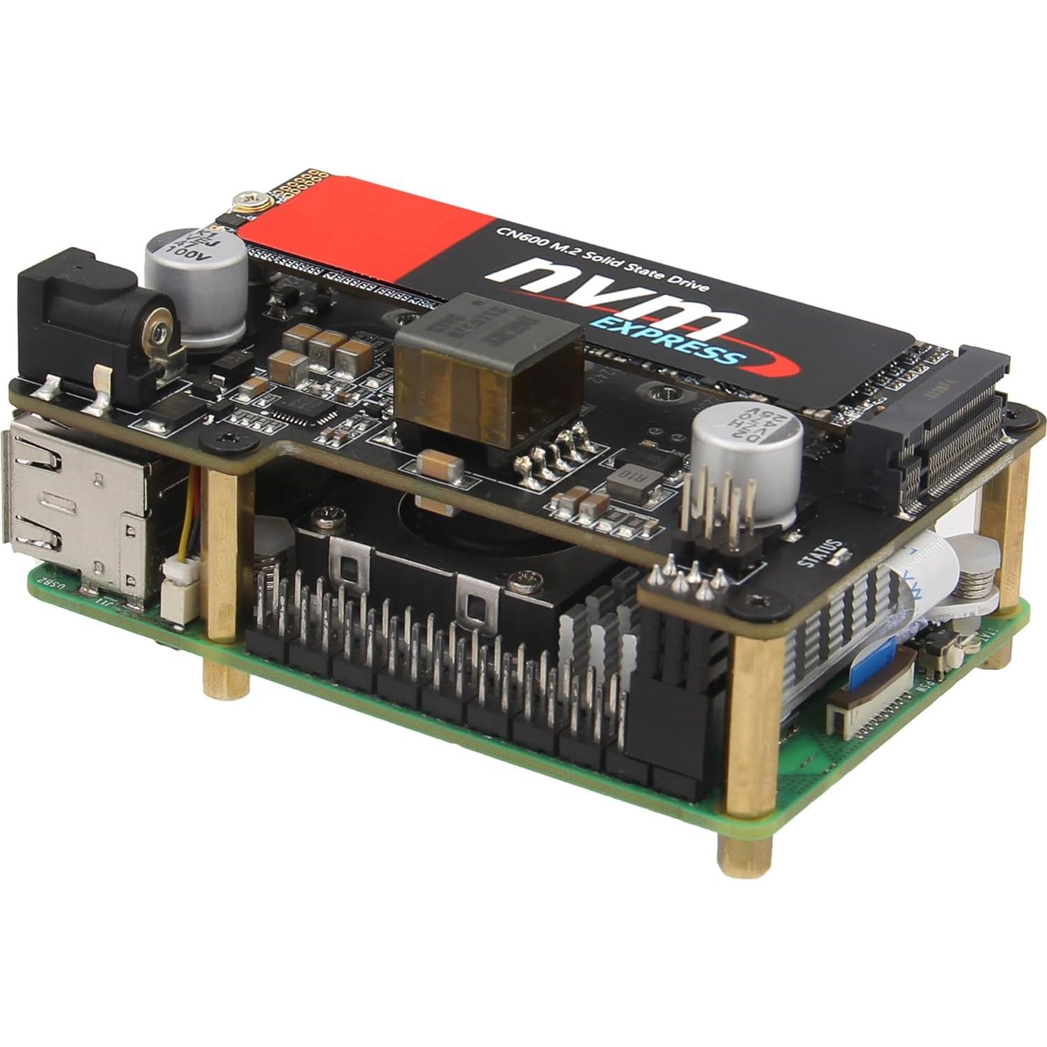 Geekworm X1012 PCIe a M.2 HAT NVMe SSD para Raspberry Pi 5