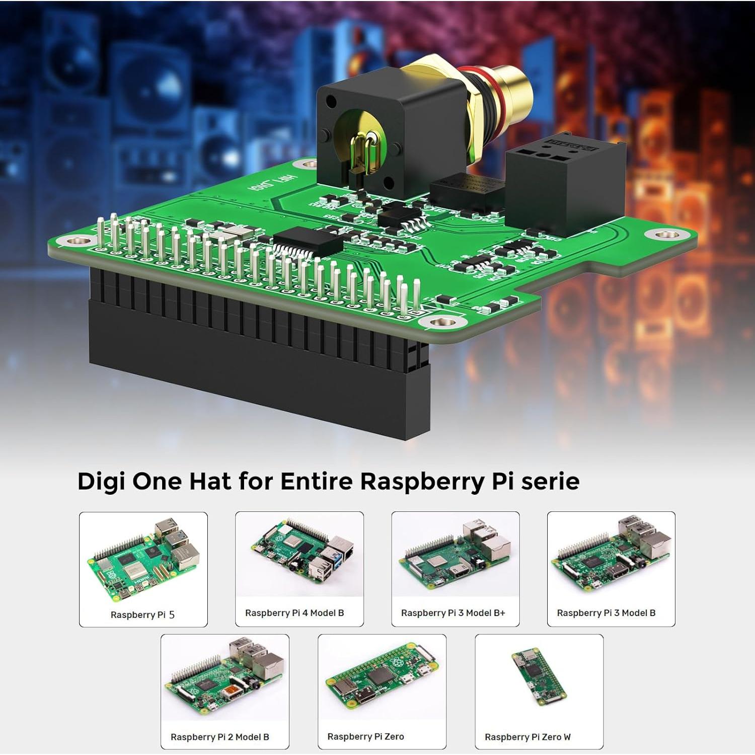 InnoMaker Digi One Hat para Raspberry Pi - Tarjeta de Audio HiFi