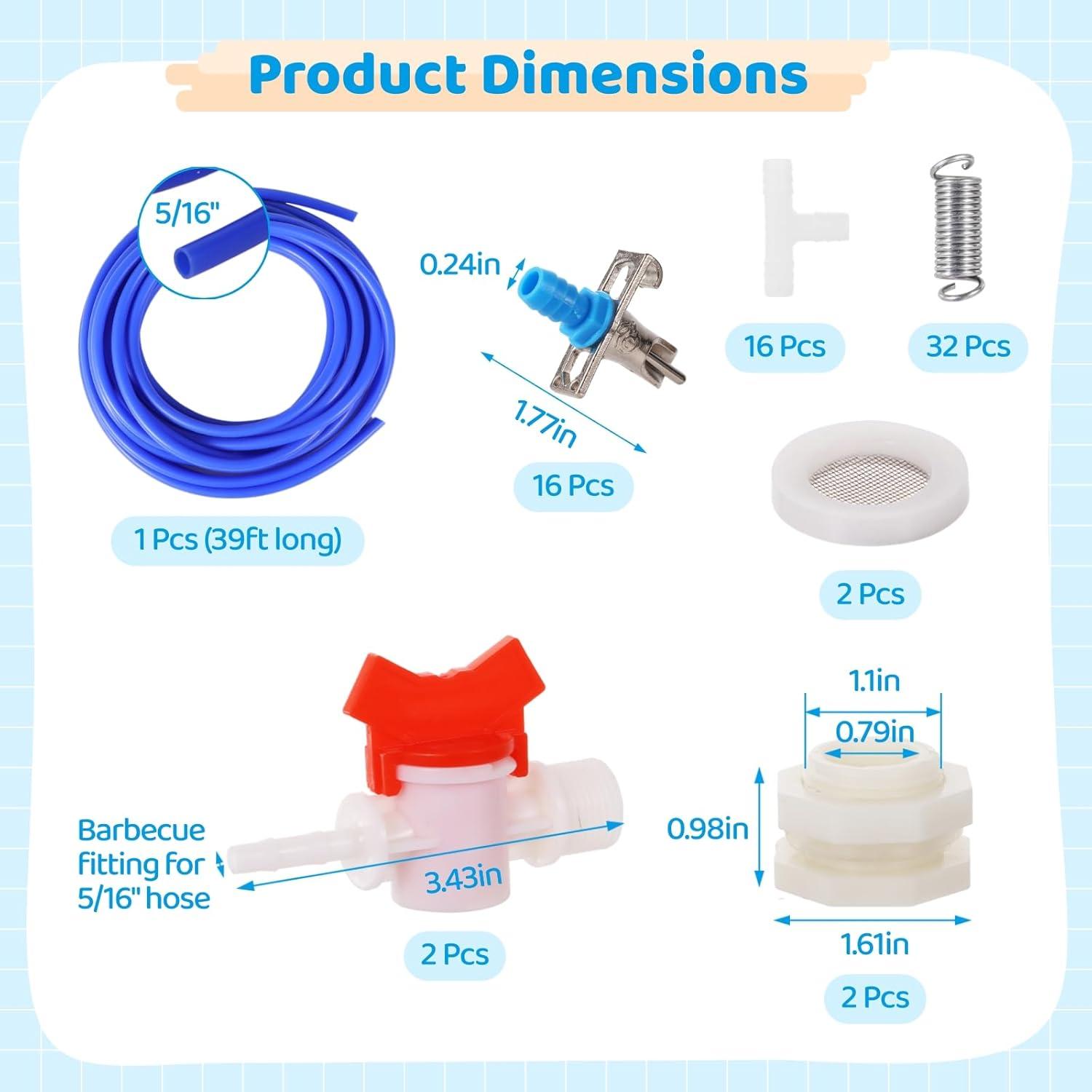 Kit de Riego Automático OMISTAR para Conejos 16 Bebederos