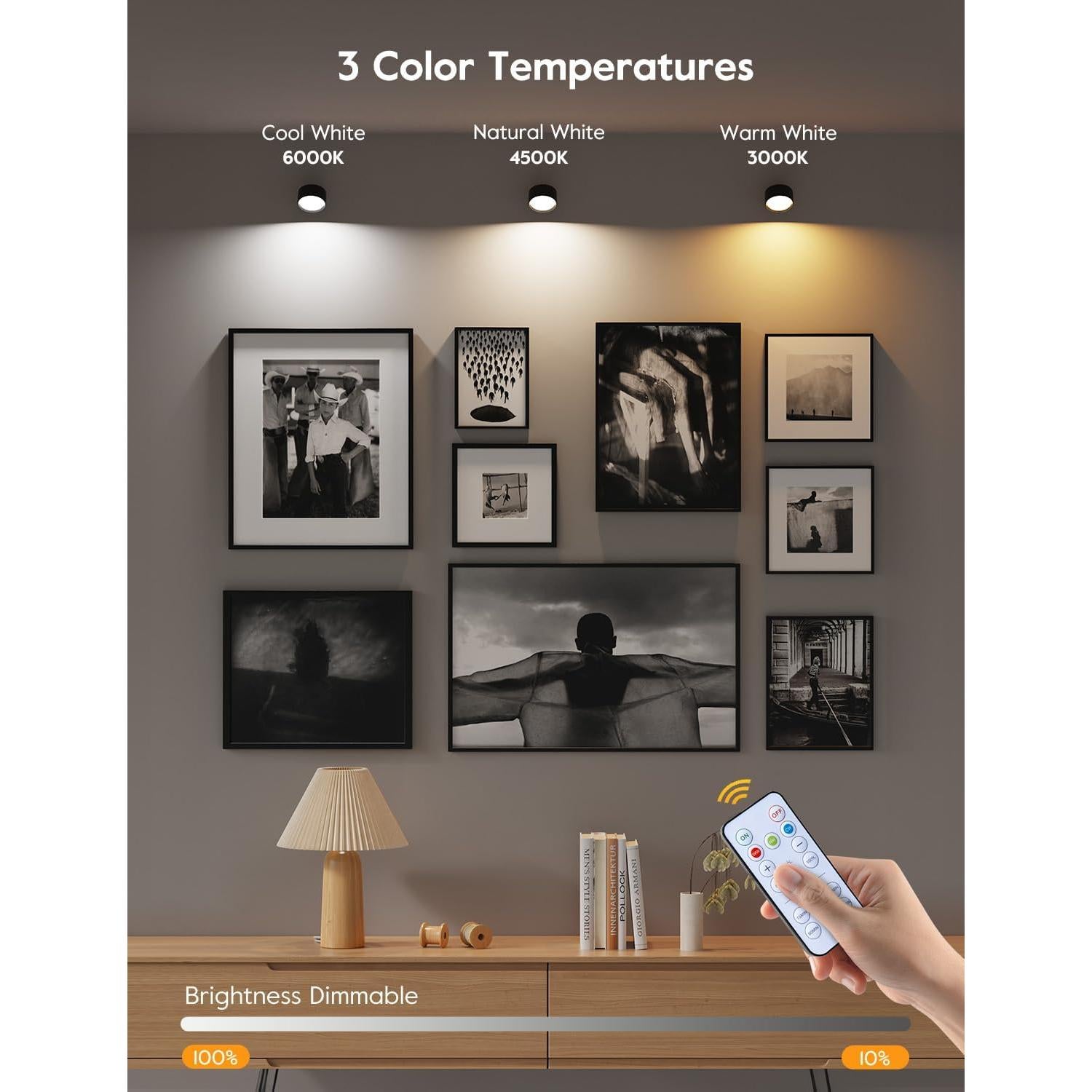 Luces de Pared LED Brightown, 2 Luces Recargables USB