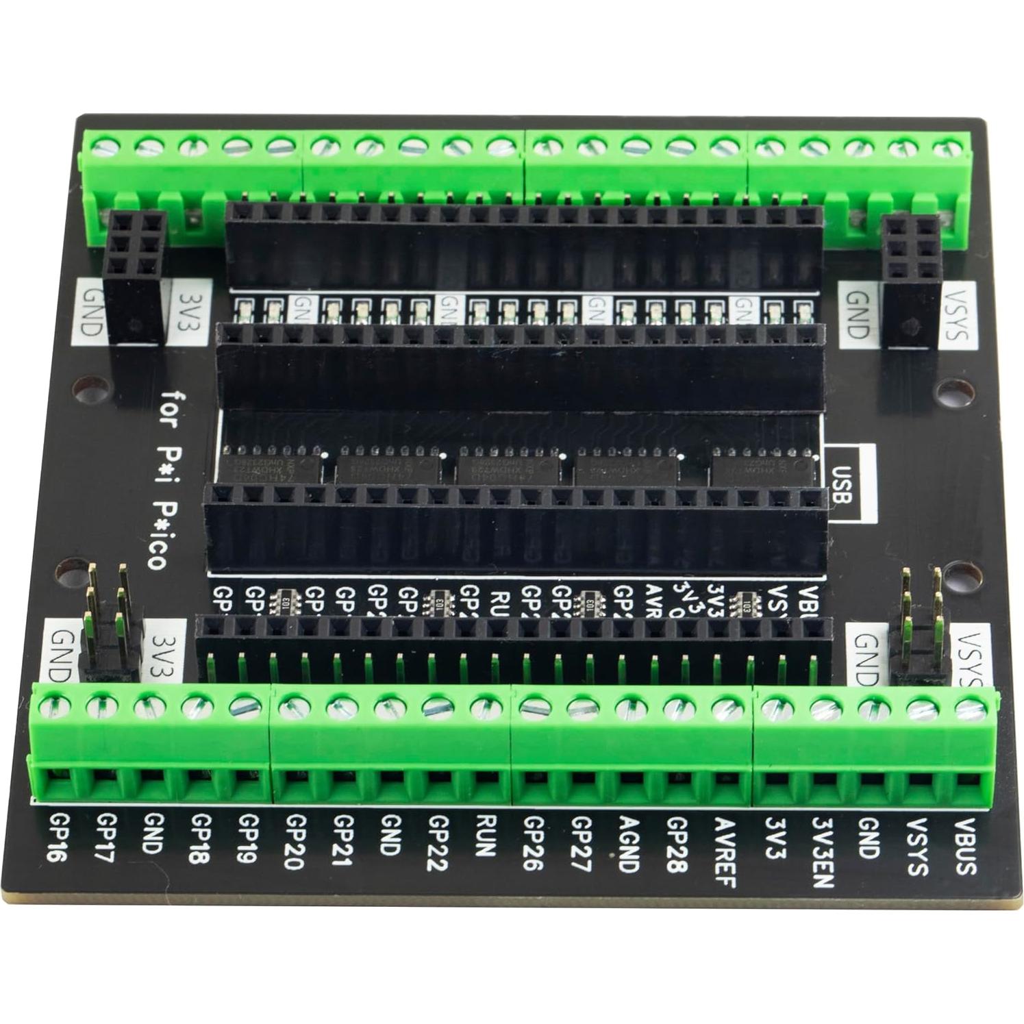 Placa de expansión Raspberry Pi Pico H W GPIO 1 LED 3 bloques