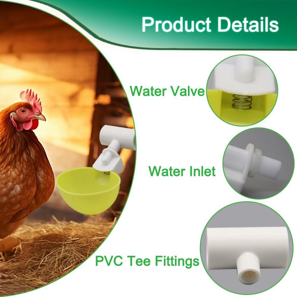 Bebedero Automático para Pollos MODUODUO 12 Tazas 8,49 cm