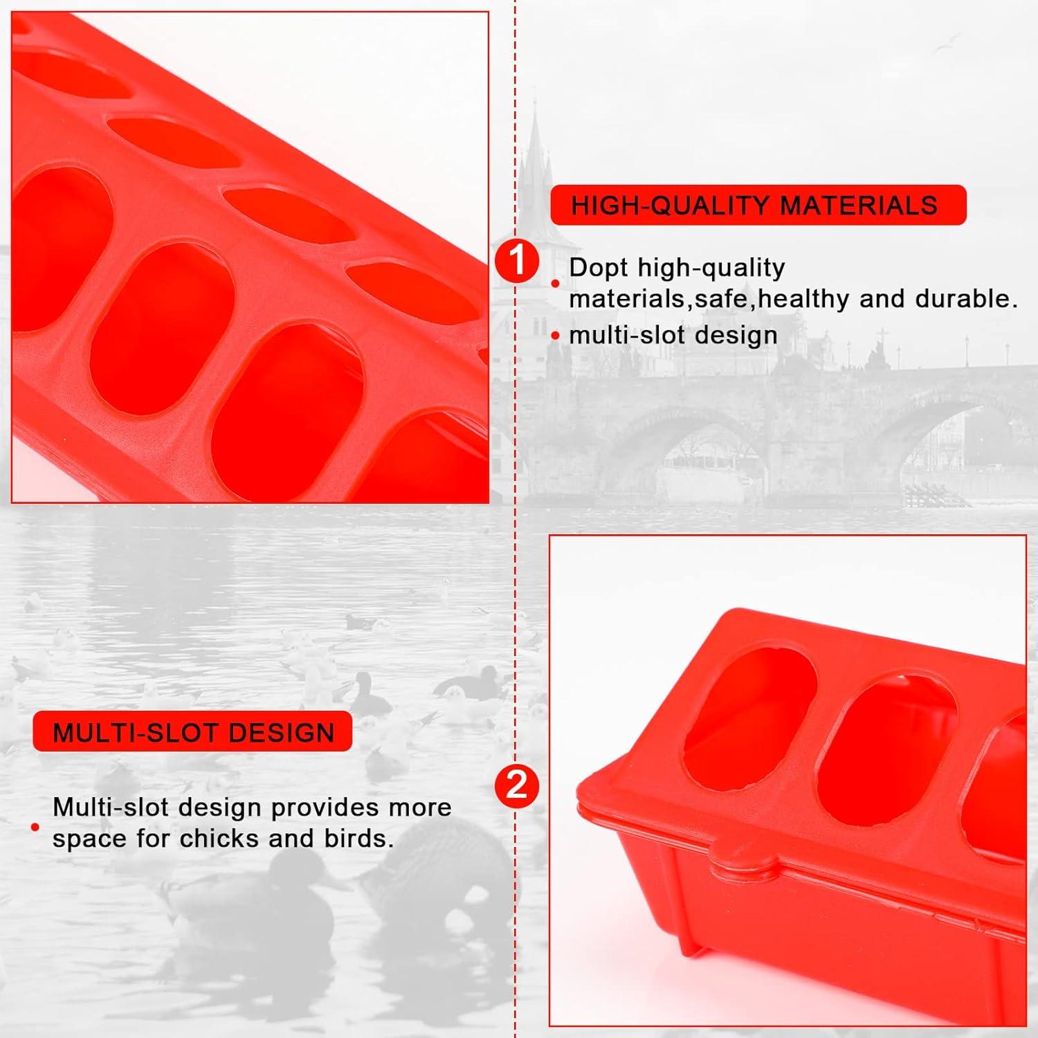 4 Comederos de plástico con tapa abatible CHENGU para aves