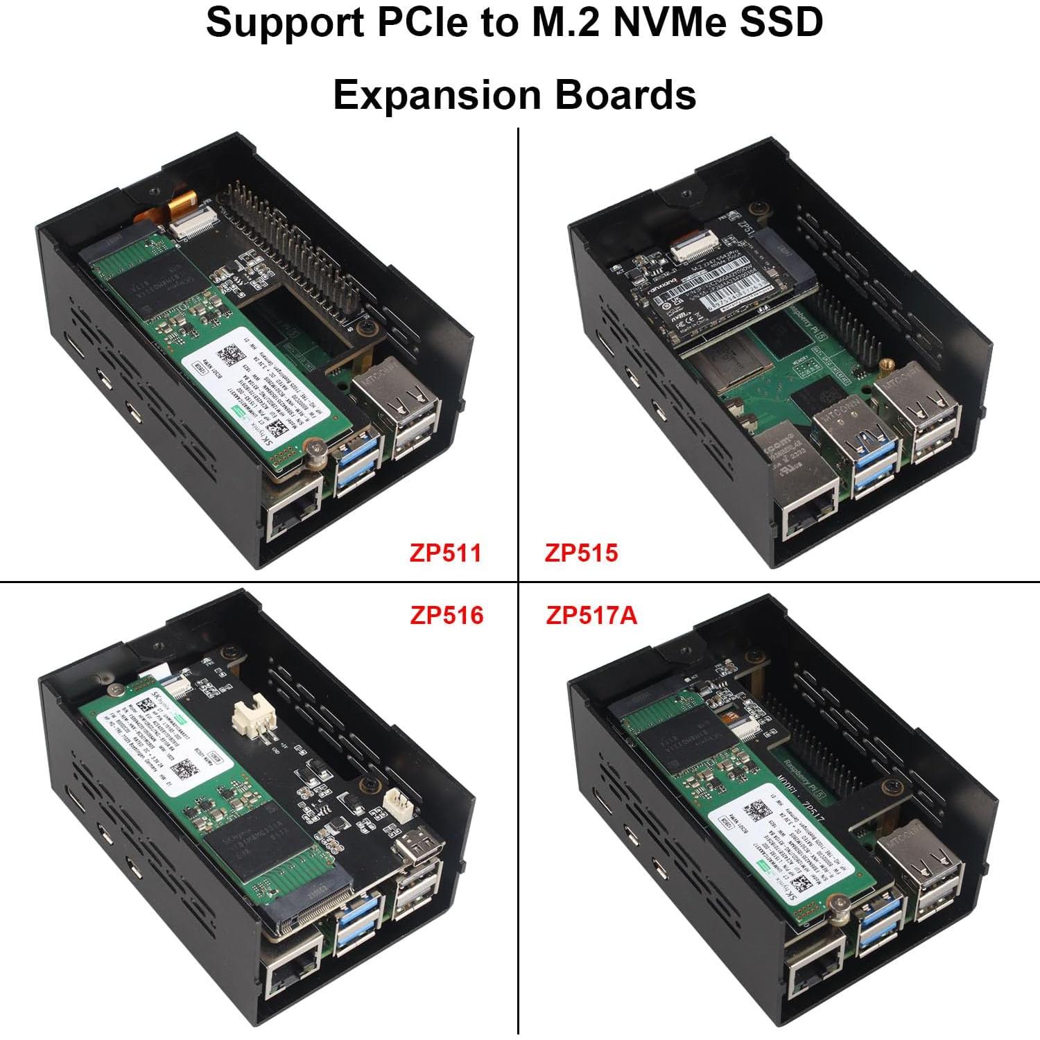 Caja de Aluminio ZDE ZC501 para Raspberry Pi 5 2GB/4GB/8GB