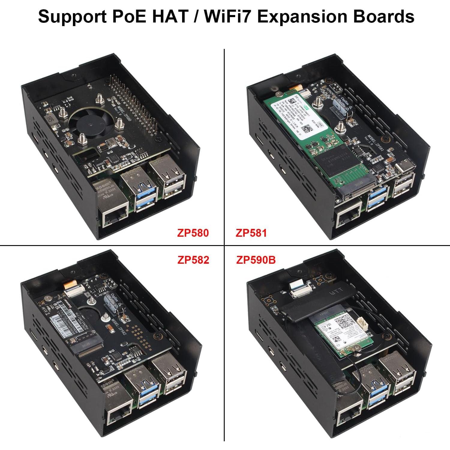 Caja de Aluminio ZDE ZC501 para Raspberry Pi 5 2GB/4GB/8GB