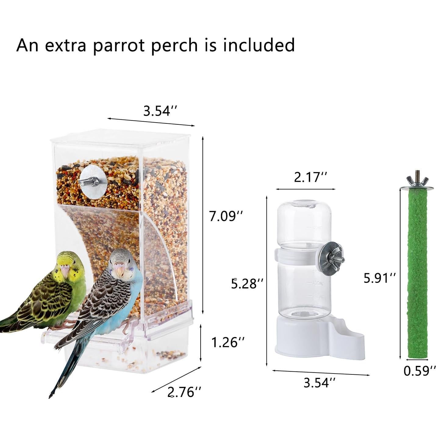Juego de 3 comederos y bebederos automáticos IBWell para aves