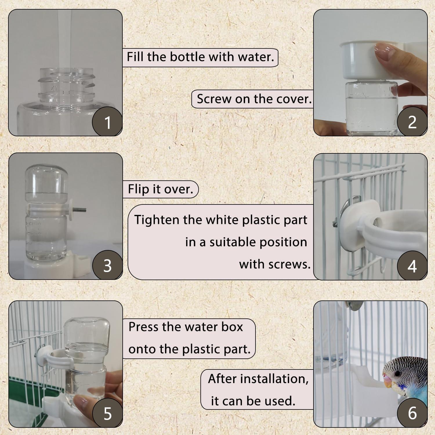 Juego de 3 comederos y bebederos automáticos IBWell para aves