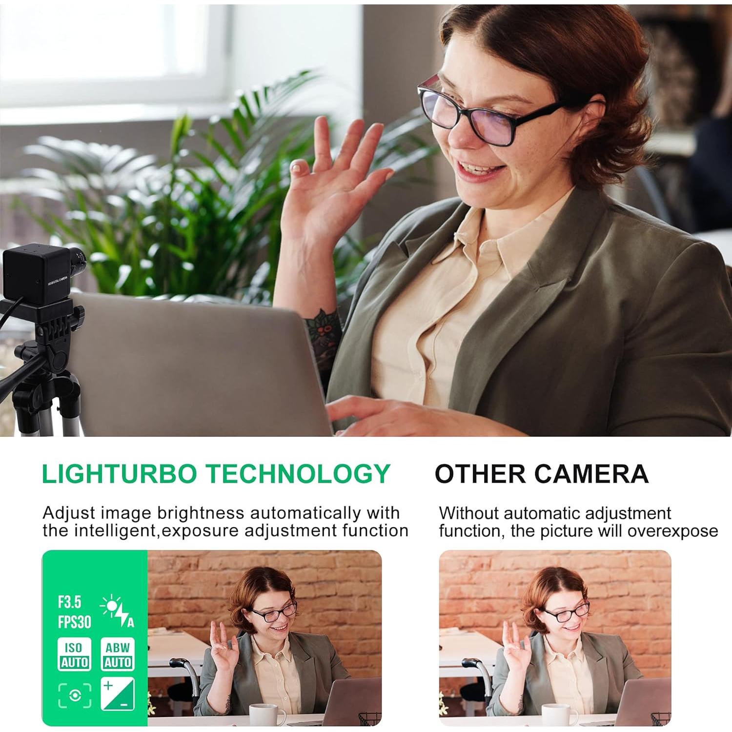 Cámara USB 8MP Varifocal 2.8-12mm Webcam para PC