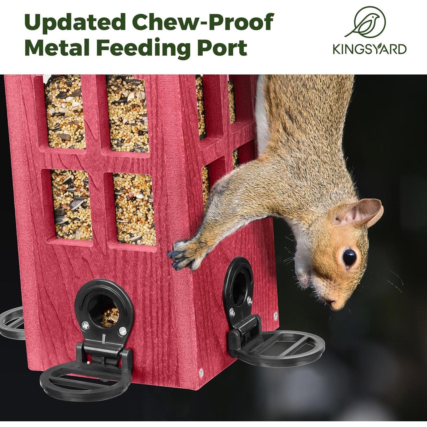 Comedero para Aves Kingsyard Rojo a Prueba de Lluvia 1.59kg