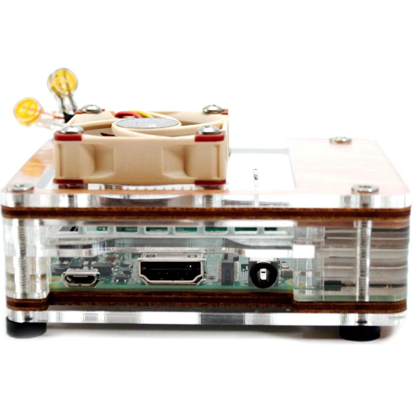 Funda Zebra Bagel C4Labs para Raspberry Pi 4B y 3B+ - Madera