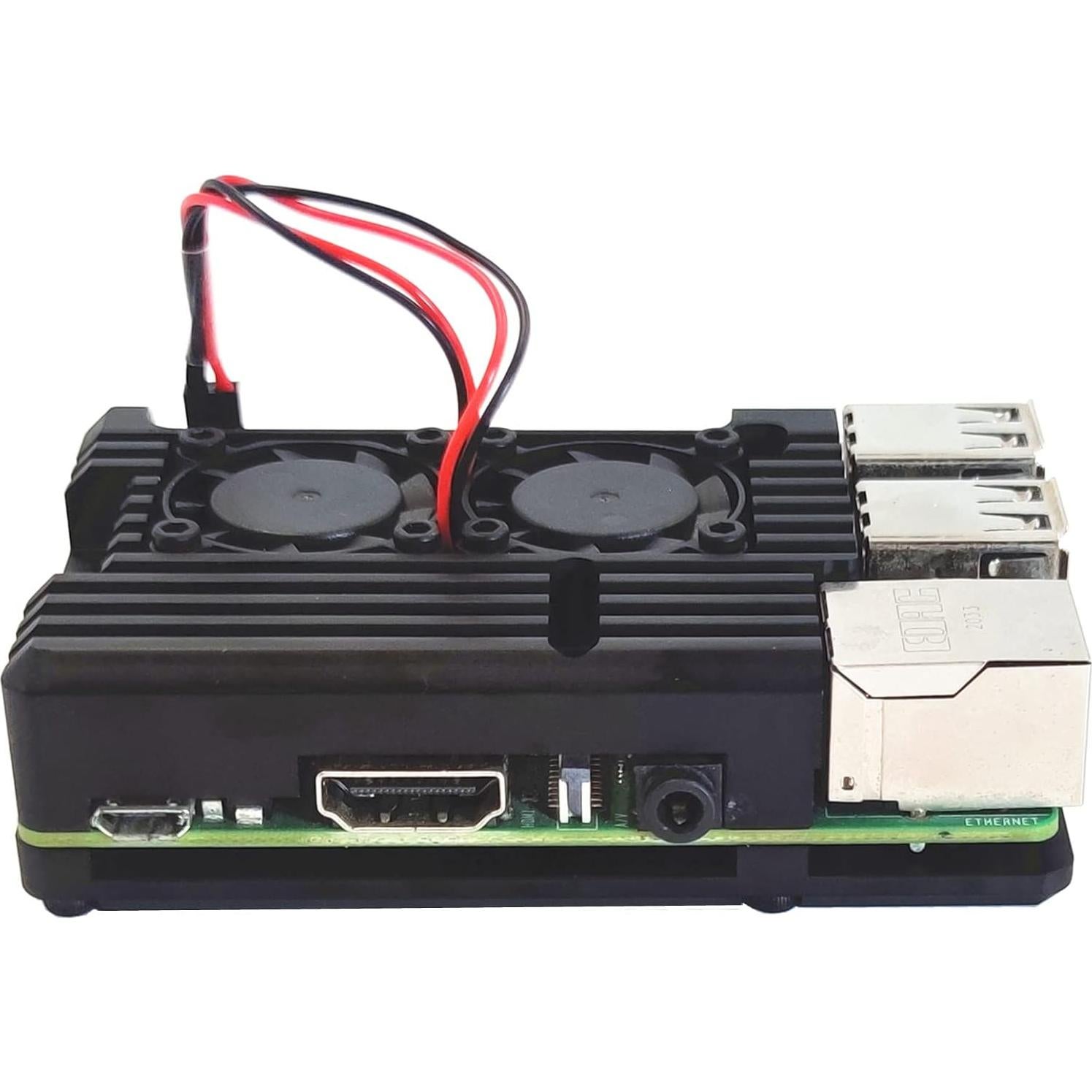Caja de Aluminio WEIYIXING para Raspberry Pi 3B/3B+ con Ventilador