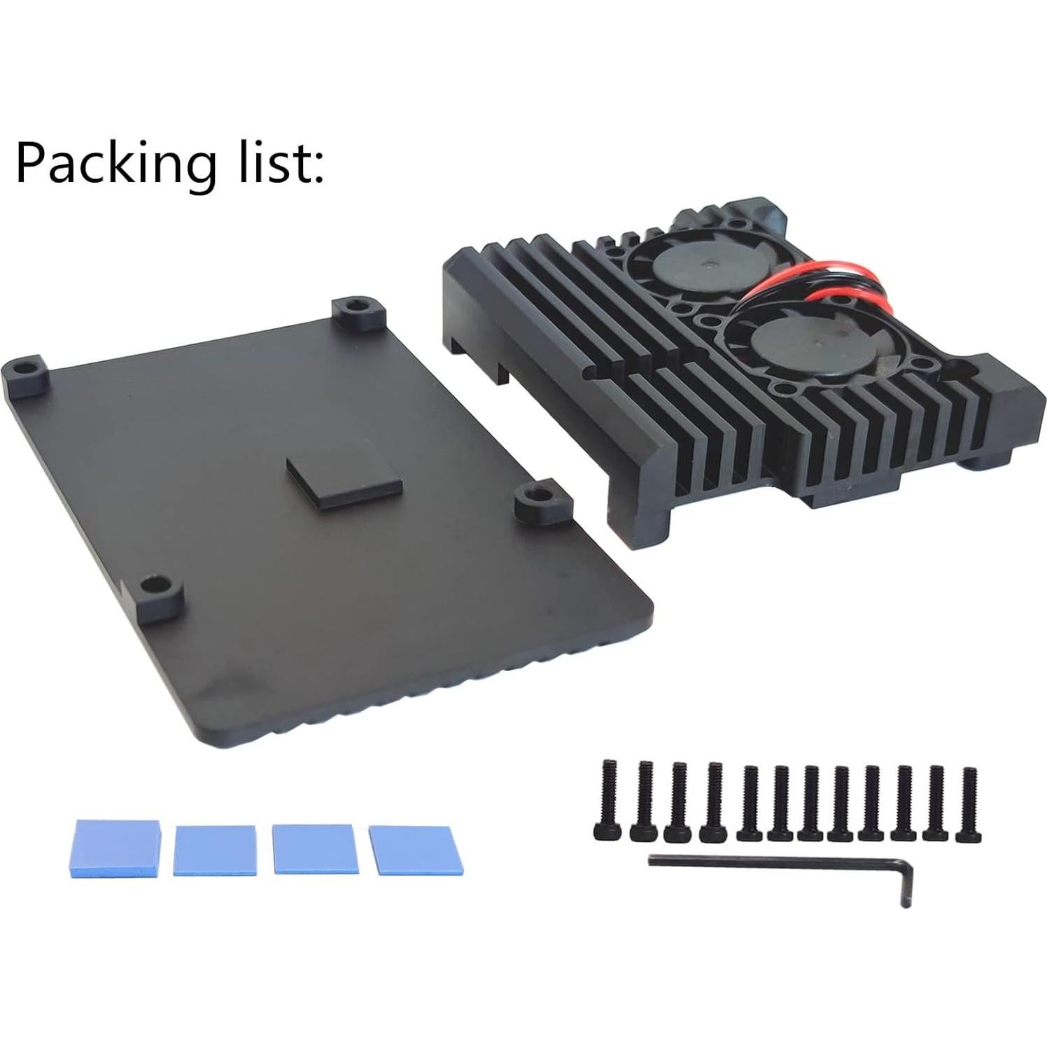 Caja de Aluminio WEIYIXING para Raspberry Pi 3B/3B+ con Ventilador
