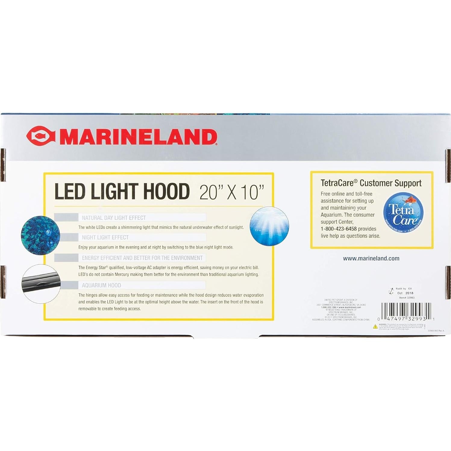 Capucha LED Marineland 50.8x25.4cm Luz Natural y Nocturna