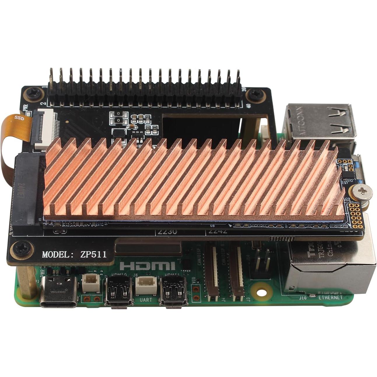 Disipador de Calor M.2 SSD ZDE 70x20x6mm Cobre con Almohadilla Térmica