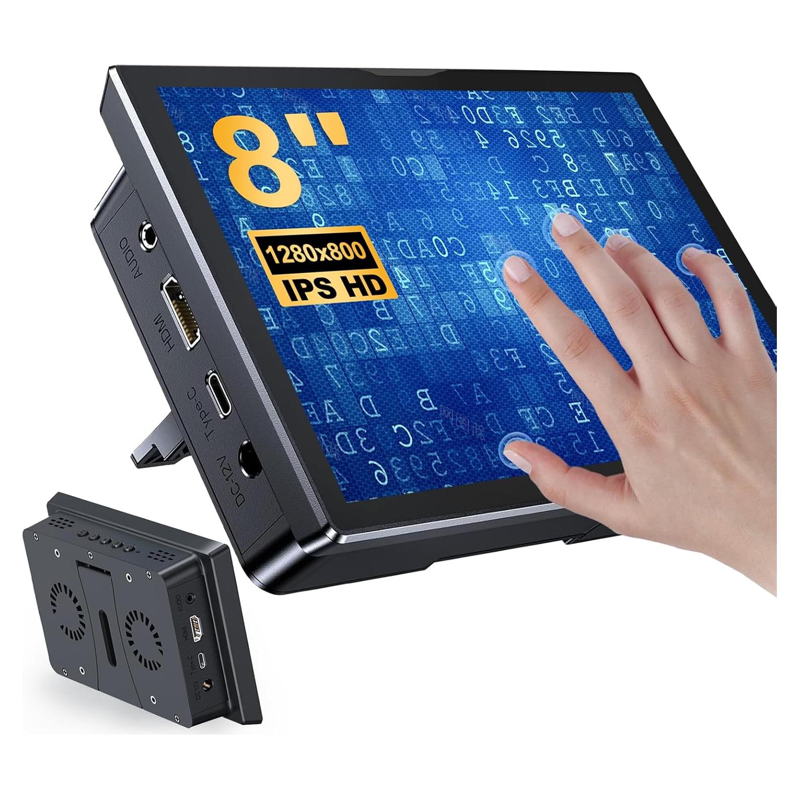 Monitor Táctil de 7" IPS Gallagher 1024x600 HDMI para Raspberry Pi