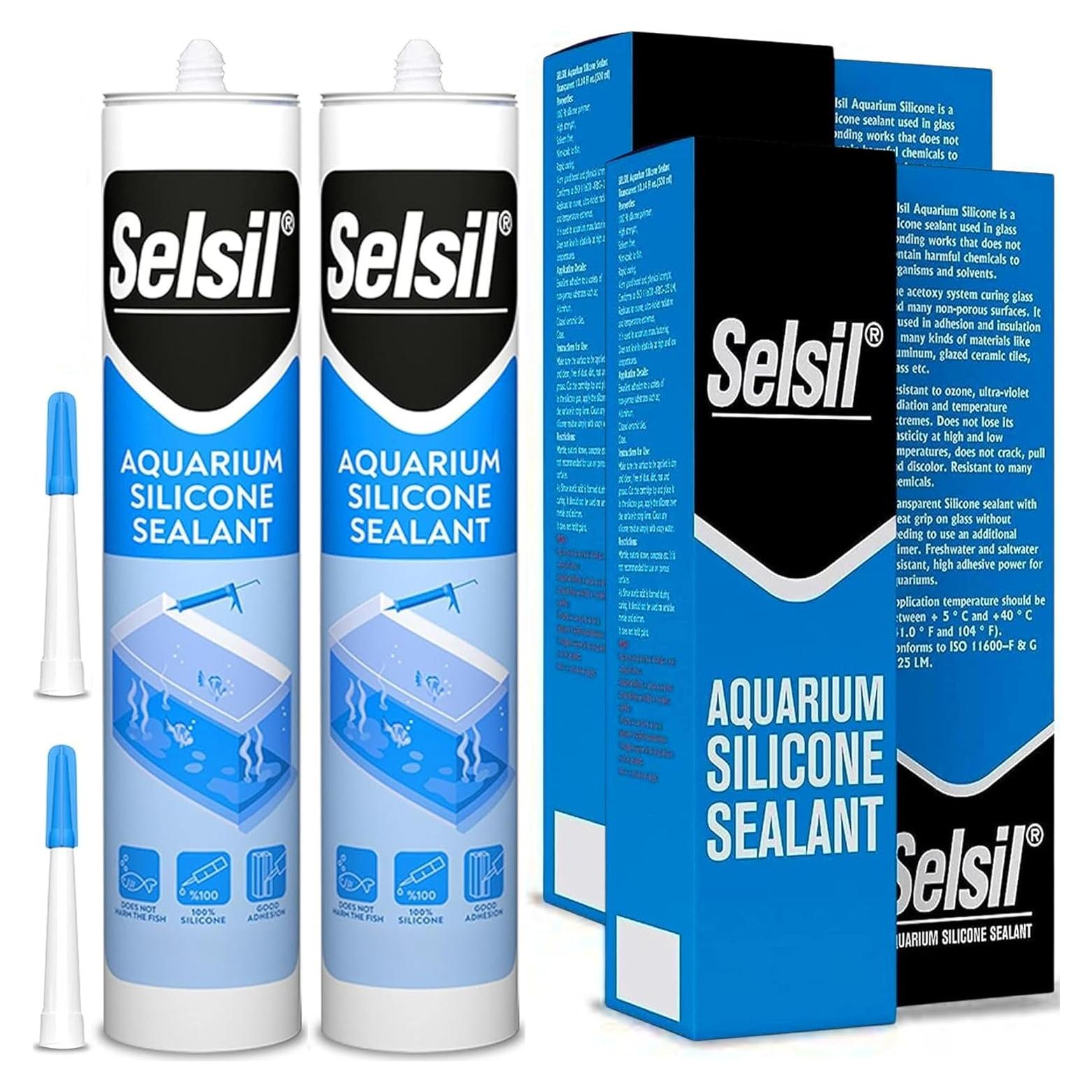 Sellador de Silicona Selsil para Acuarios 300 ml Transparente