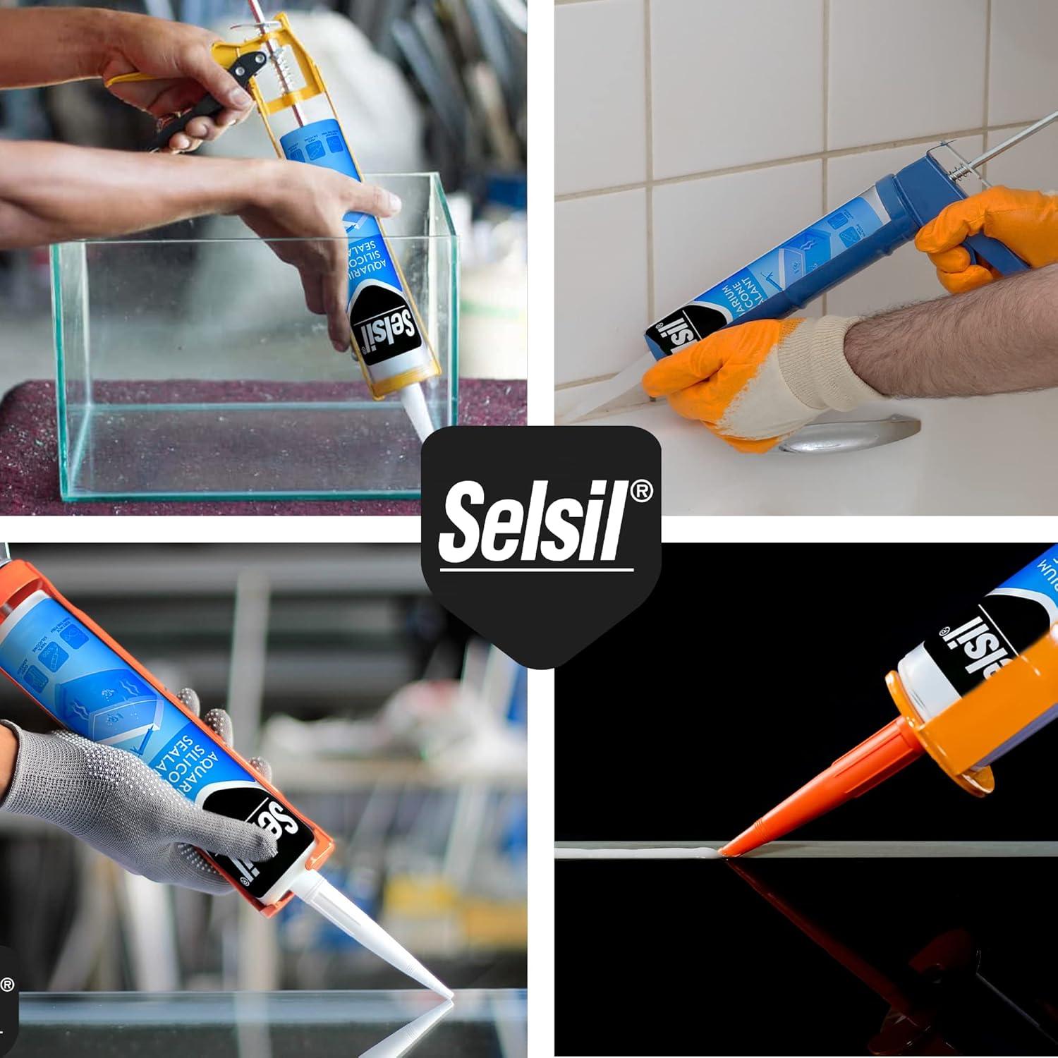 Sellador de Silicona Selsil para Acuarios 300 ml Transparente