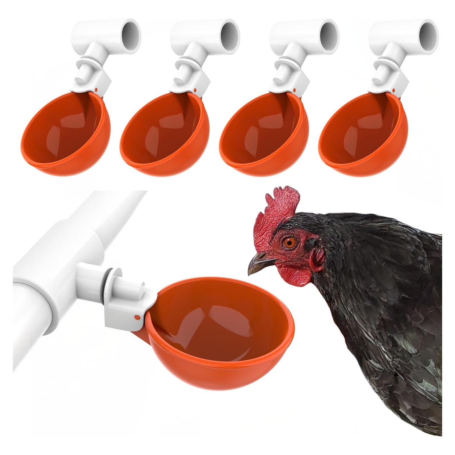 Tazas Automáticas para Beber Pollos Lil'Clucker - Kit 5 Pcs