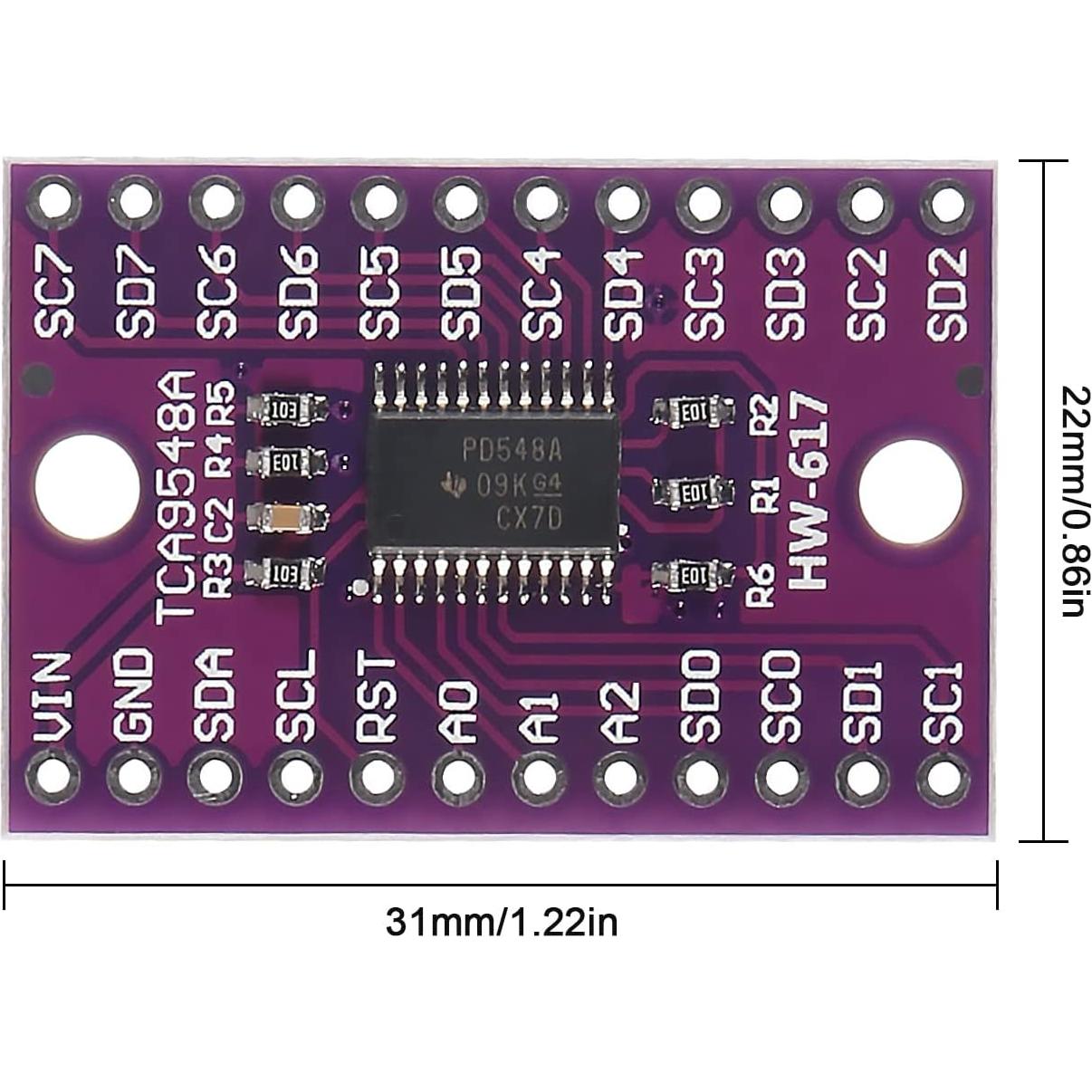 Multiplexor I2C ATNSINC TCA9548A 8 Canales 18g