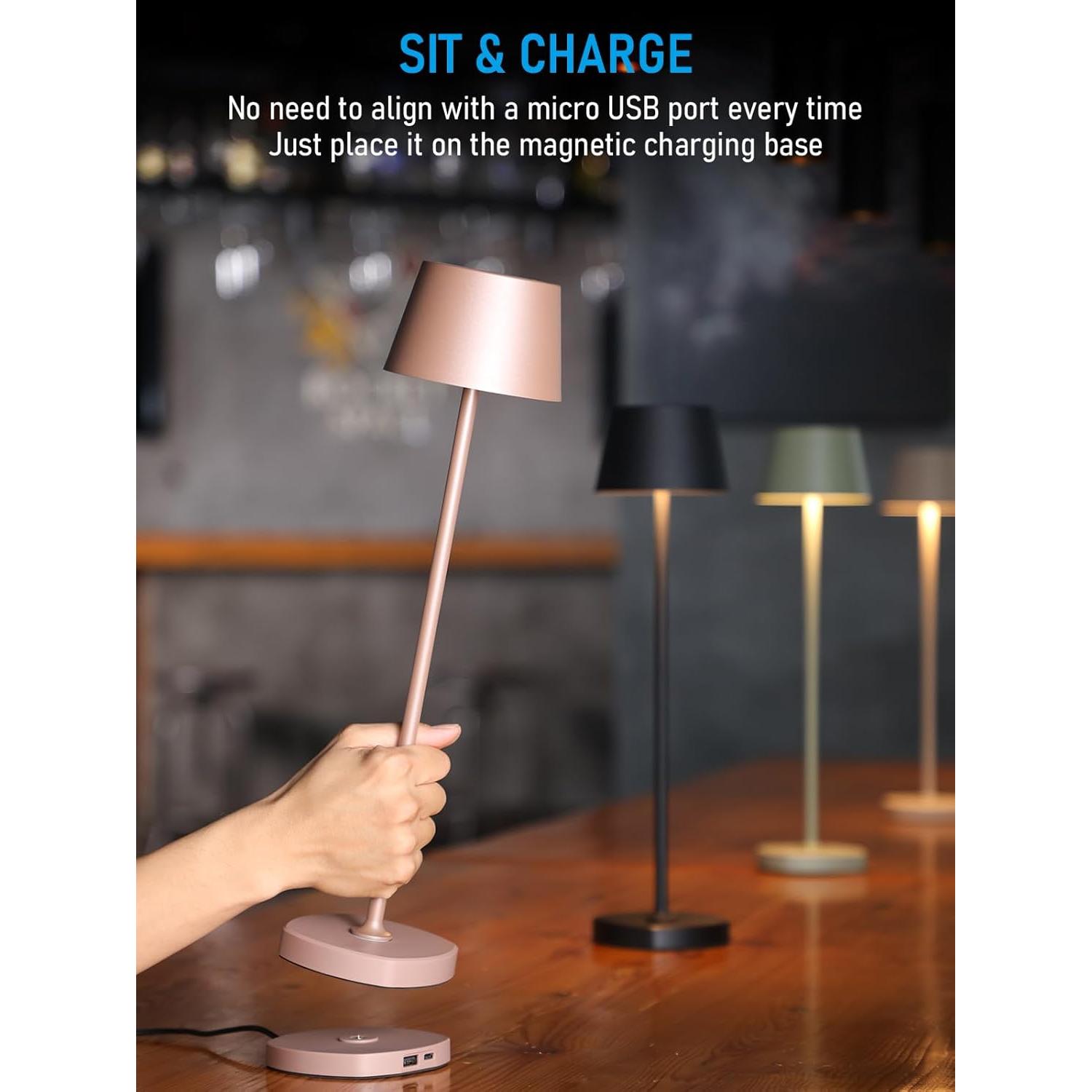 Lámpara de Mesa Inalámbrica TORCHSTAR 4000mAh Marrón