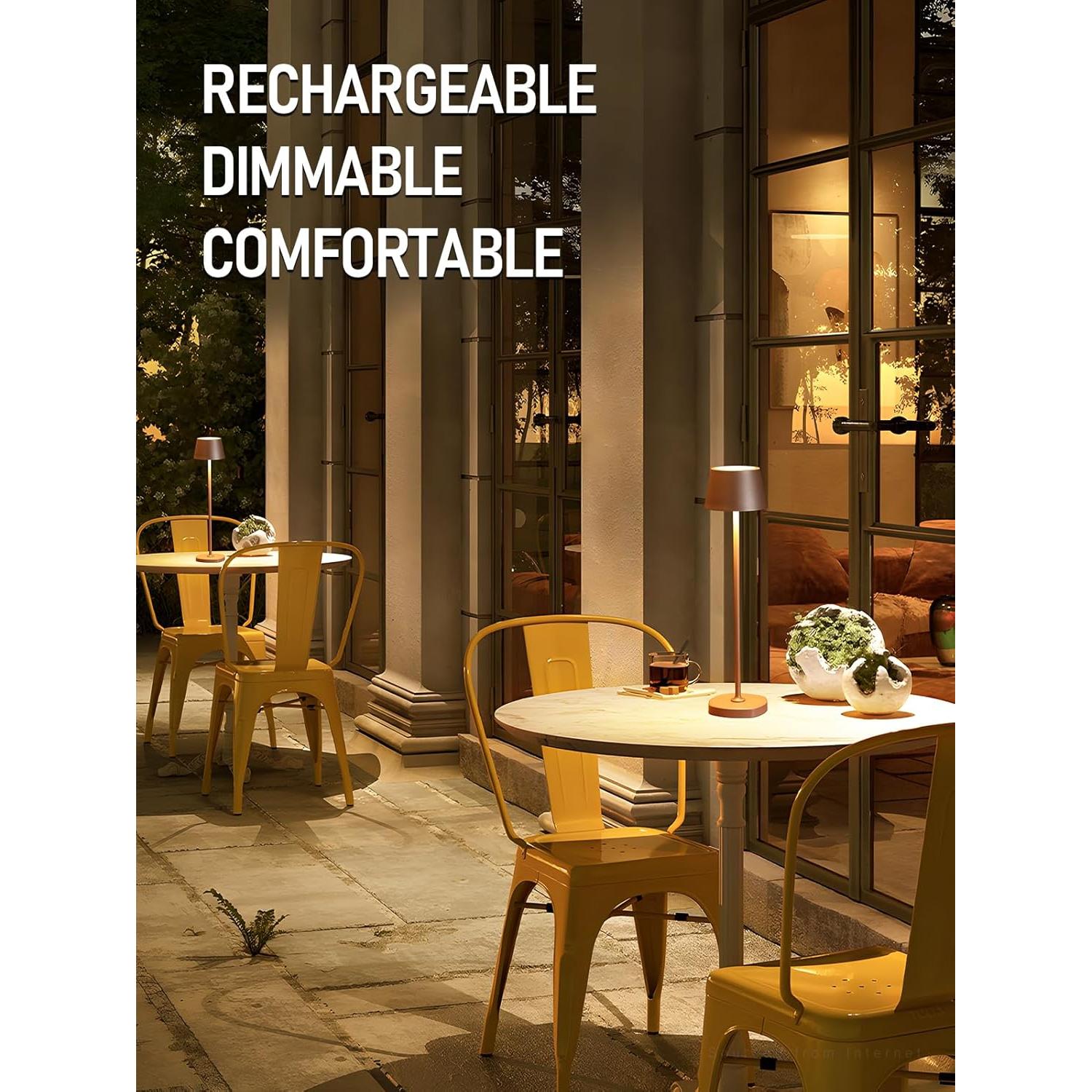 Lámpara de Mesa Inalámbrica TORCHSTAR 4000mAh Marrón