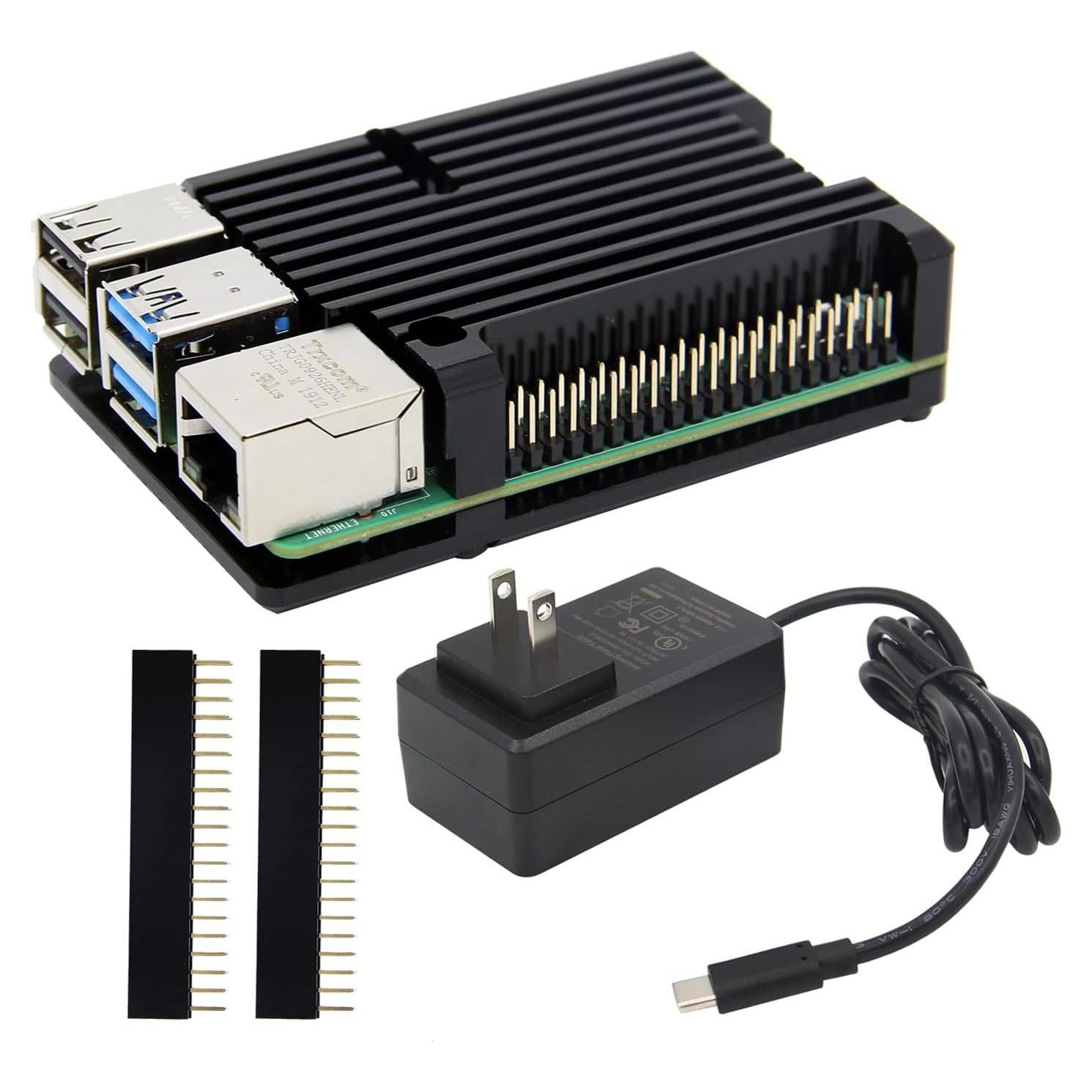 Caja Enfriamiento Pasivo Geekworm para Raspberry Pi 4 - Negro