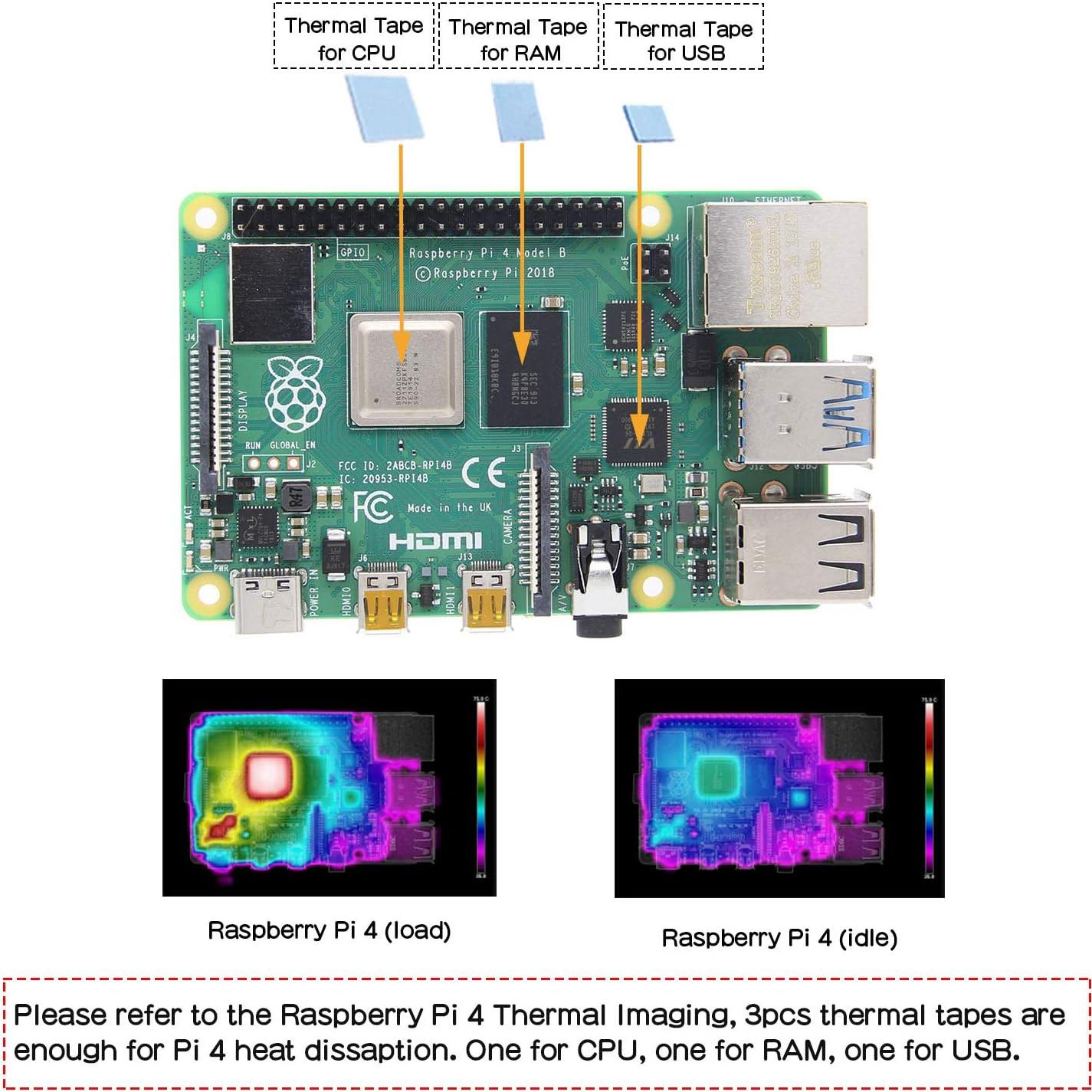 Caja Enfriamiento Pasivo Geekworm para Raspberry Pi 4 - Negro