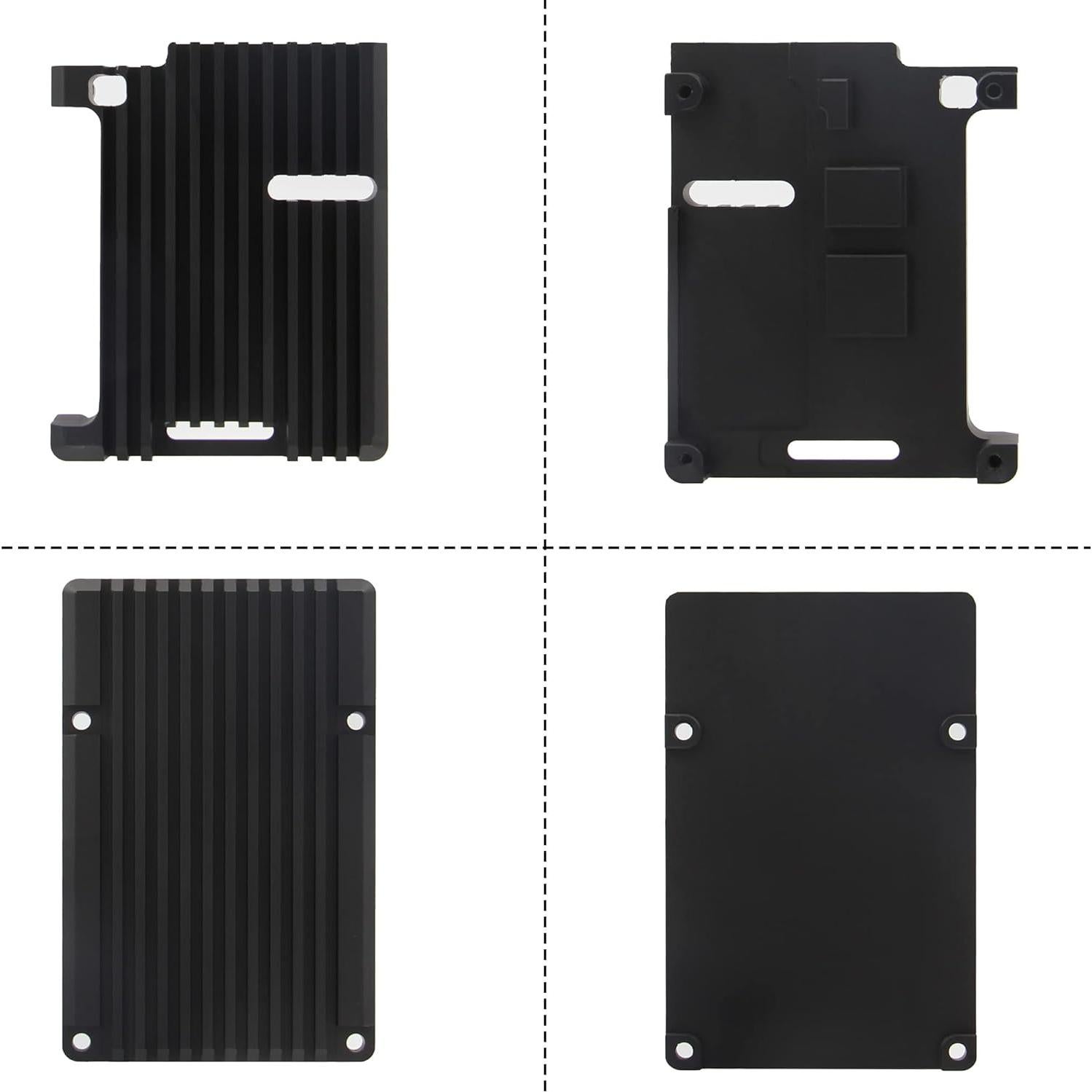 Caja Enfriamiento Pasivo Geekworm para Raspberry Pi 4 - Negro