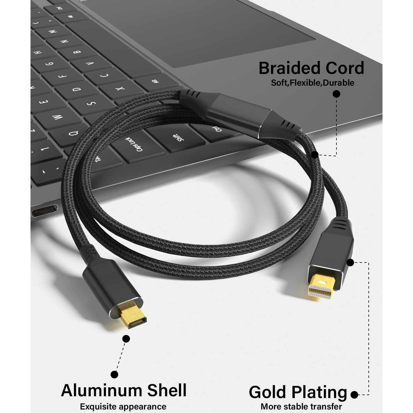 Cable Micro HDMI a Mini DP 4K 1.83m KOMGILK Ultra Alta Velocidad