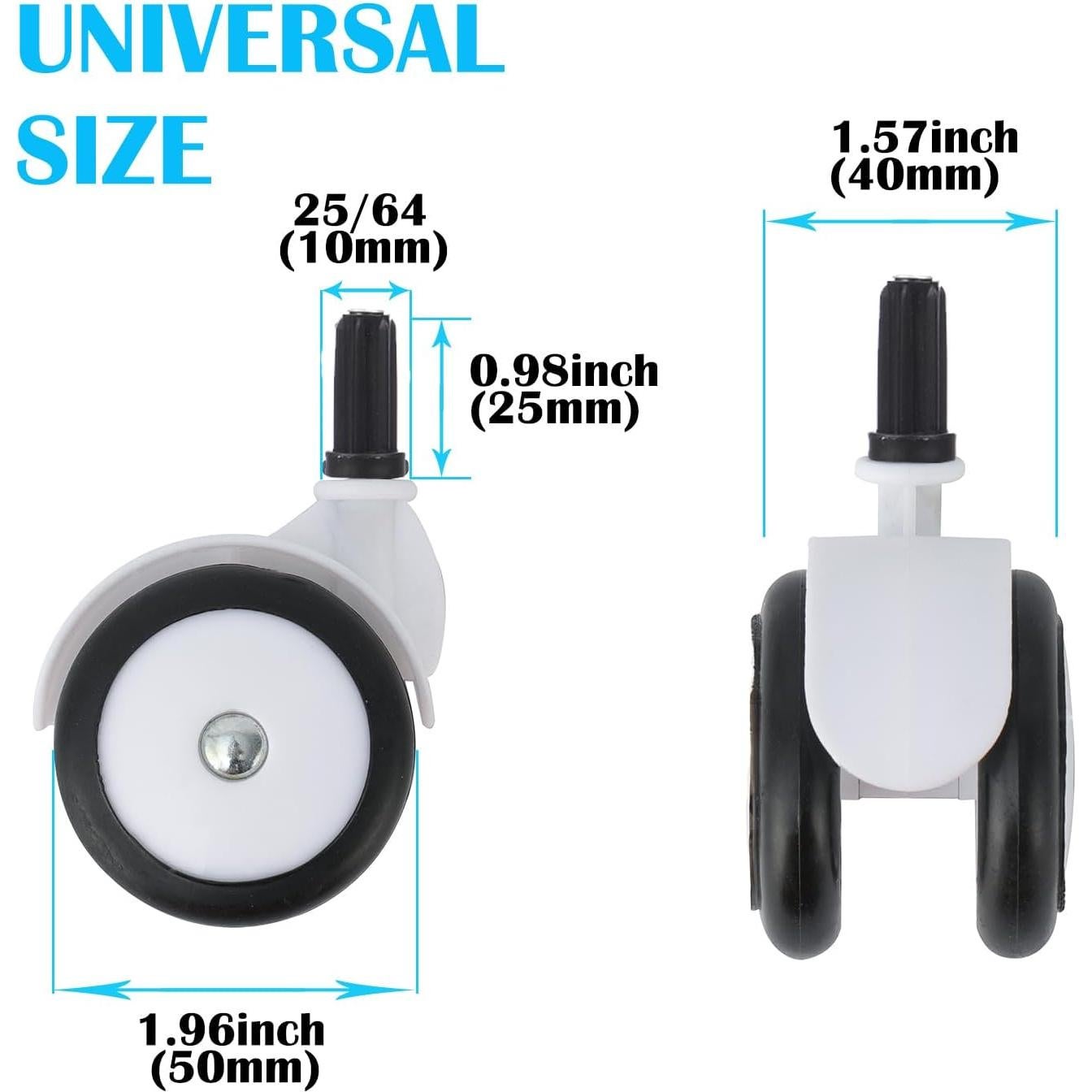 Juego de 4 Ruedas de Repuesto para Andador de Bebé - BAYWYI