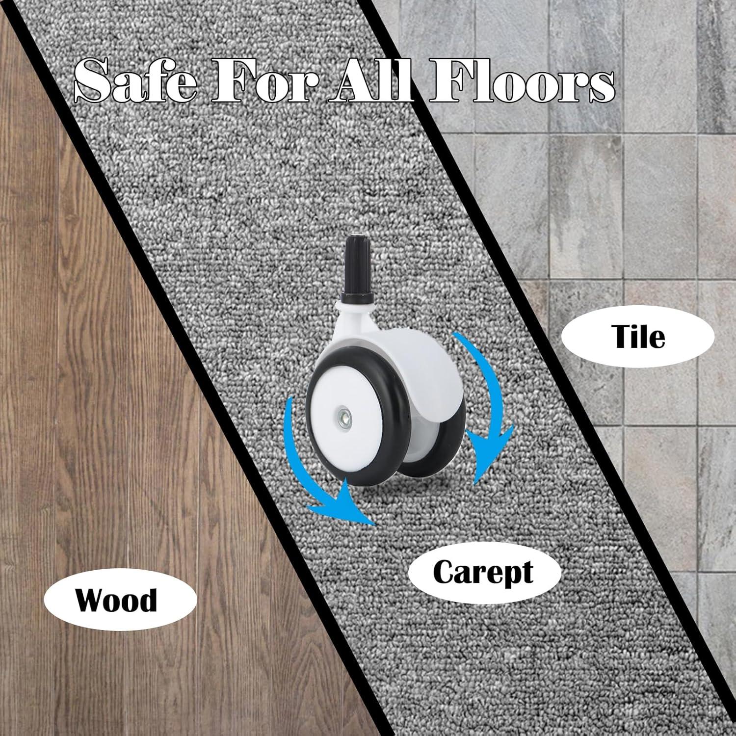 Juego de 4 Ruedas de Repuesto para Andador de Bebé - BAYWYI