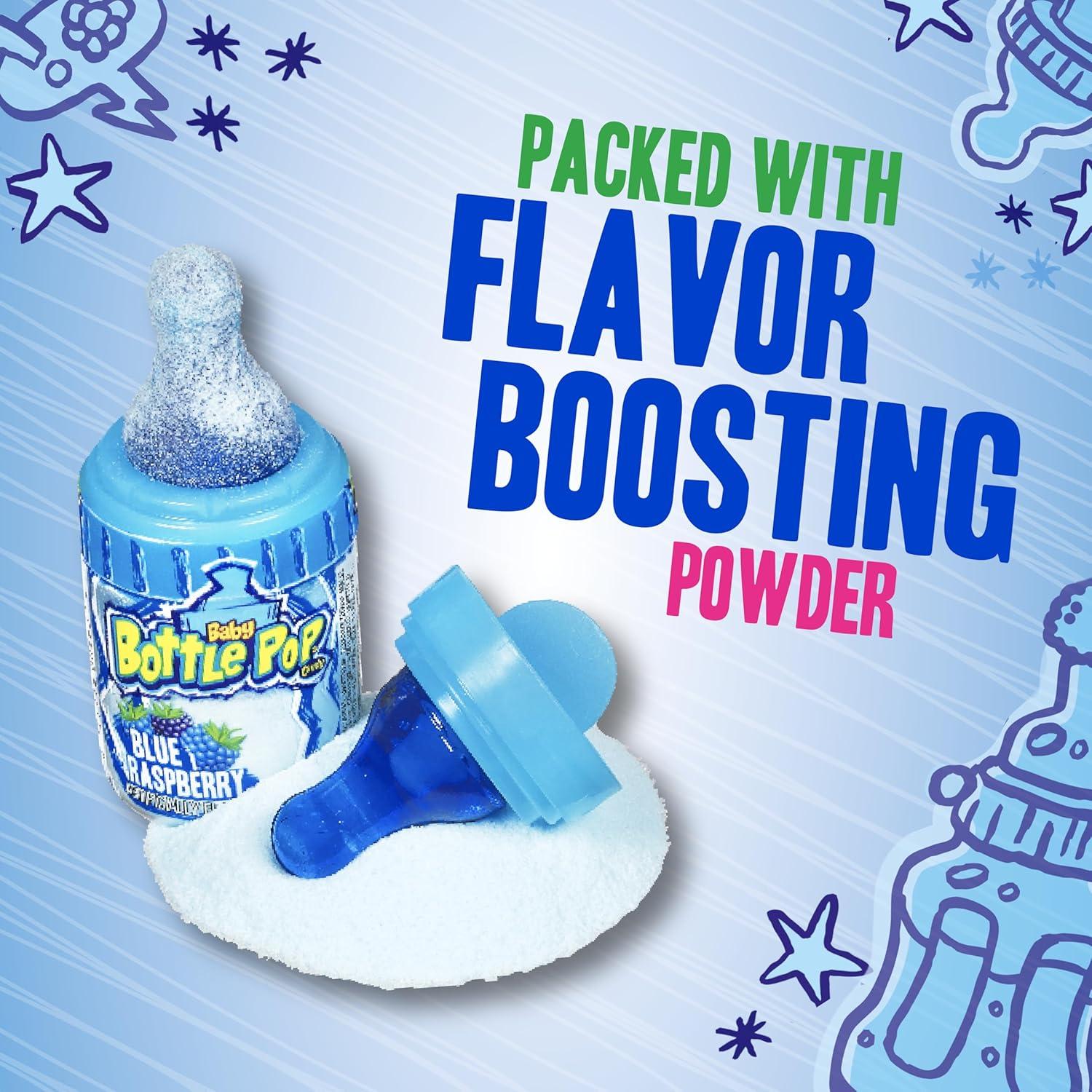 Chupetines Baby Bottle Pop Colorfest Azul 10 Unidades Frambuesa