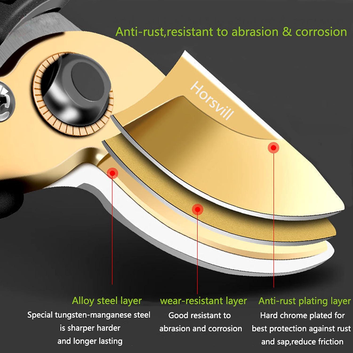 Tijeras de Jardín Horsvill Rojo-Gris 50mm Bypass