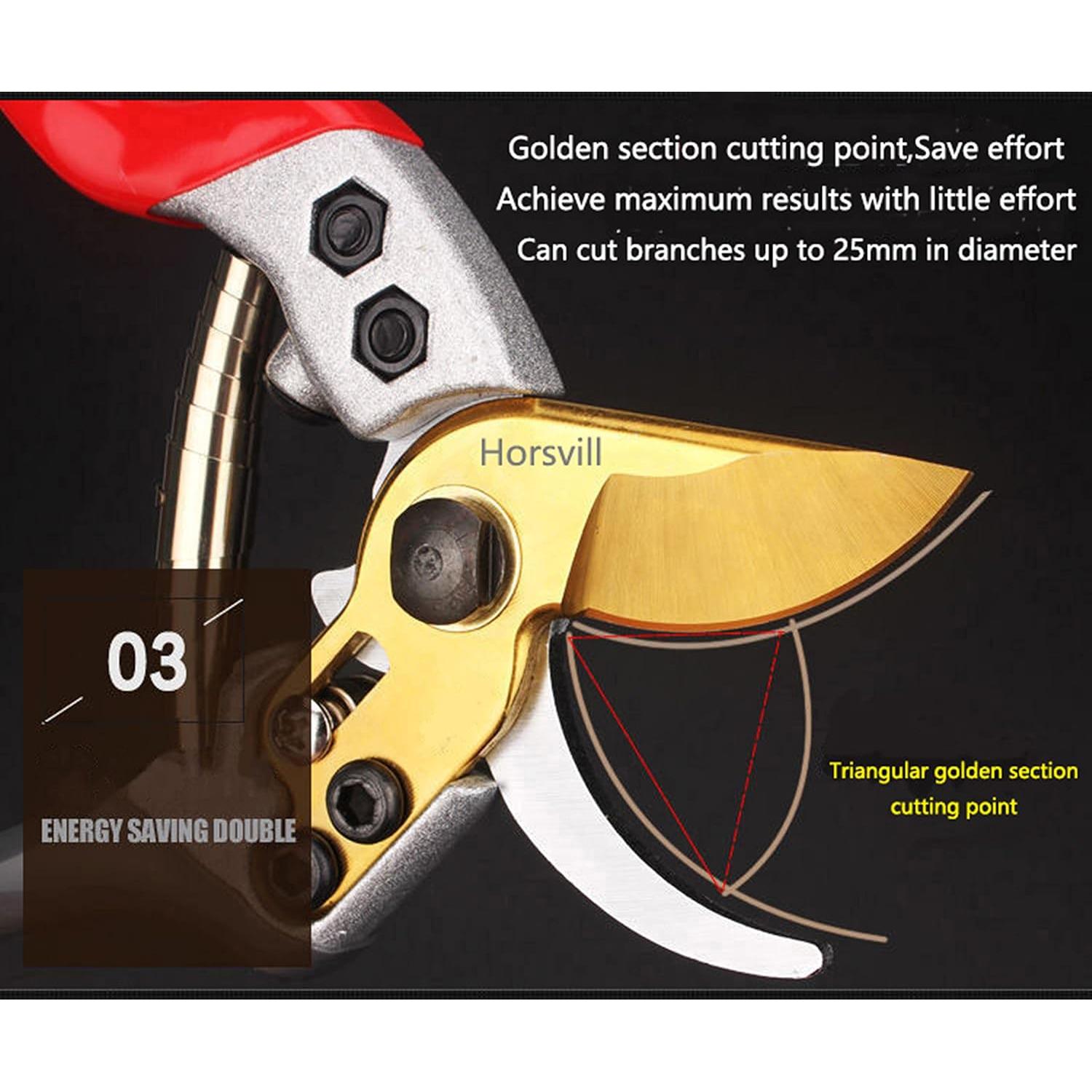 Tijeras de Jardín Horsvill Rojo-Gris 50mm Bypass