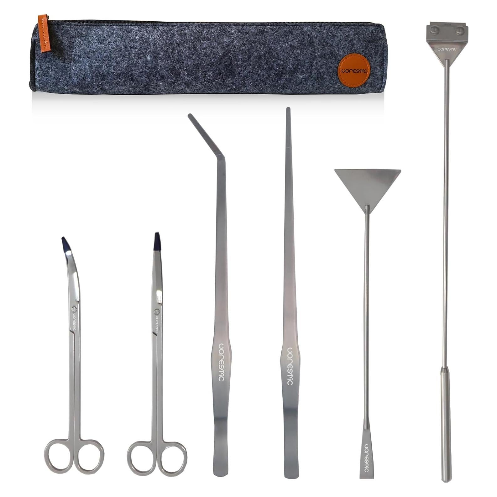 Juego de 6 Herramientas para Acuascaping Vorestic - Acero Inoxidable