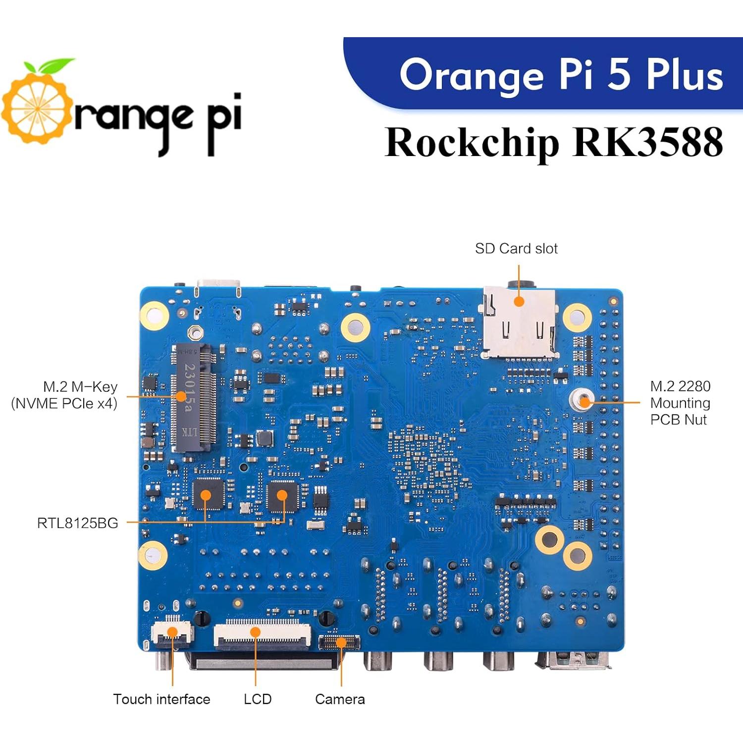 Computadora de Placa Única Orange Pi 5 Plus 8GB 2.4GHz